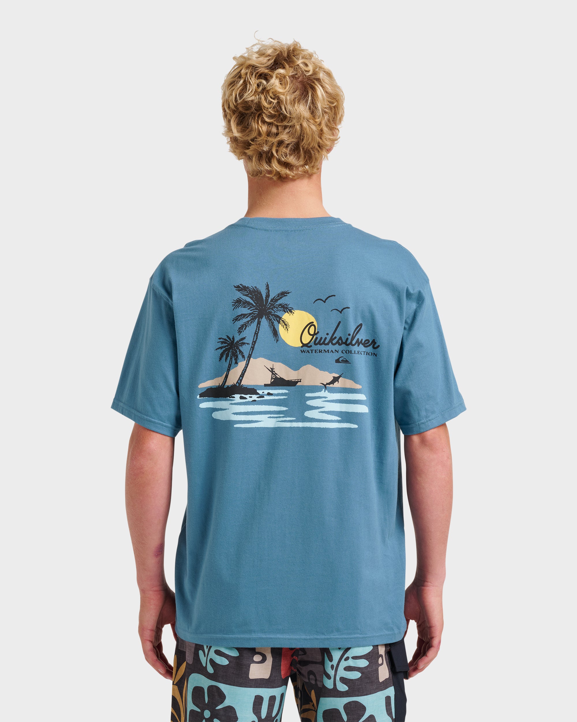 Waterman Pleasure Island Classic T-shirt - Real Teal - Image 2