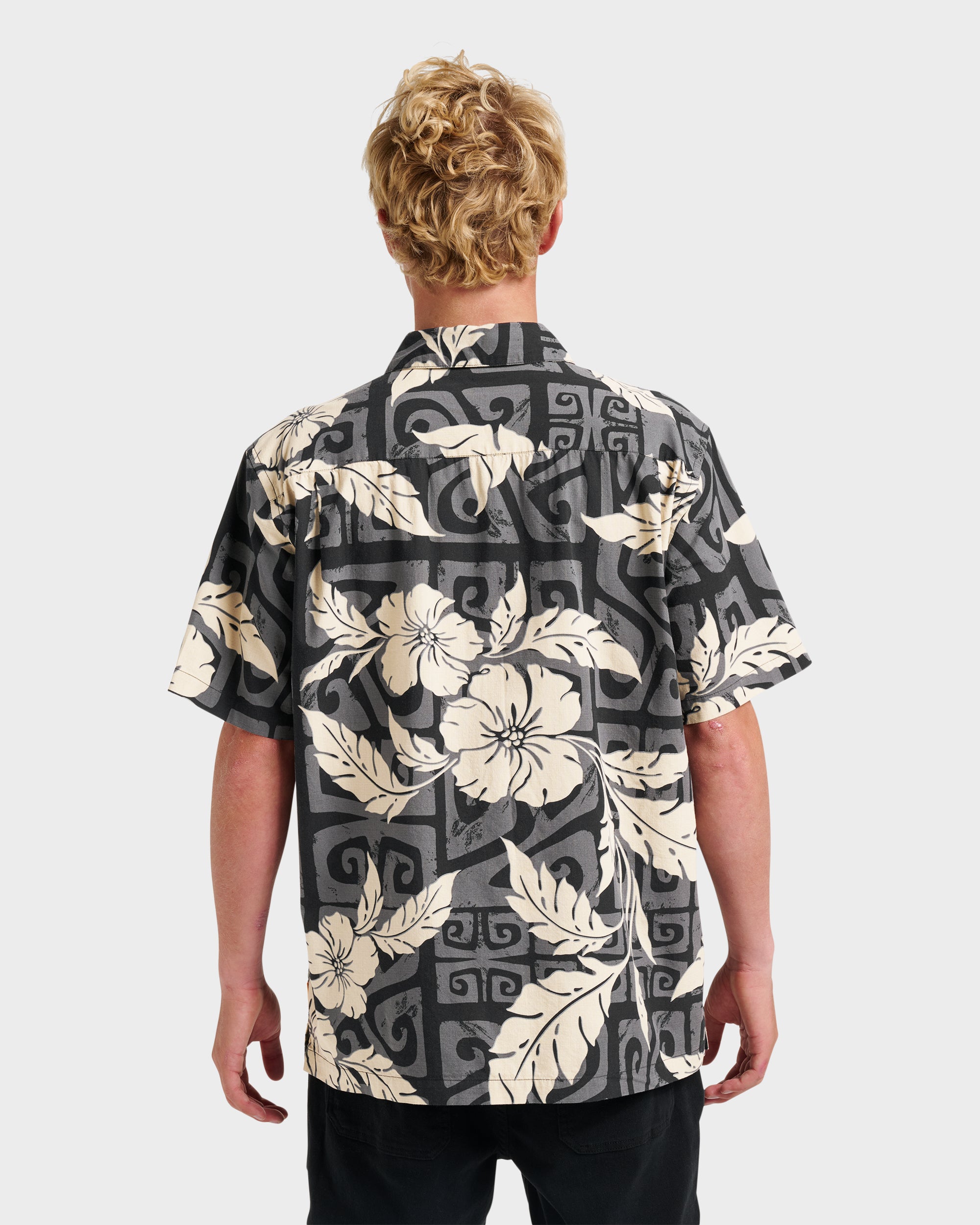 Waterman Beach Shack Shirt - Black - Image 2
