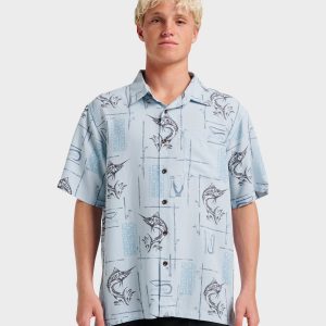 Waterman Big Day Short Sleeve Shirt - Ashley Blue