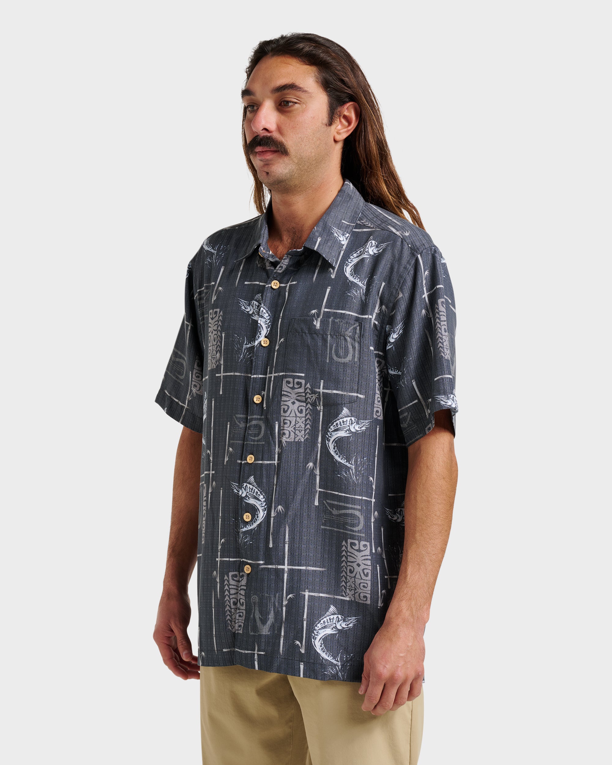 Waterman Big Day Short Sleeve Shirt - Phantom - Image 2
