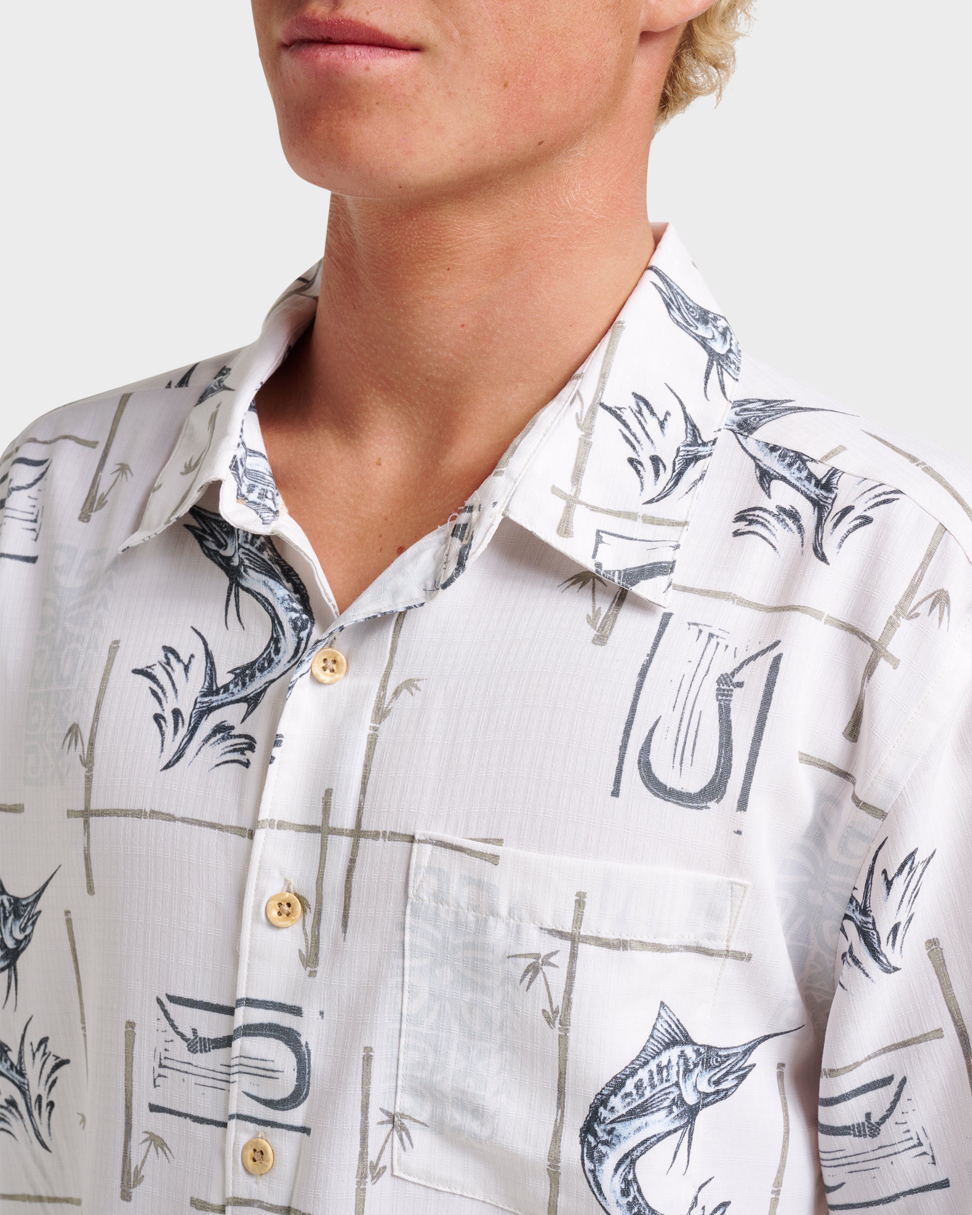 Waterman Big Day Short Sleeve Shirt - White - Image 4