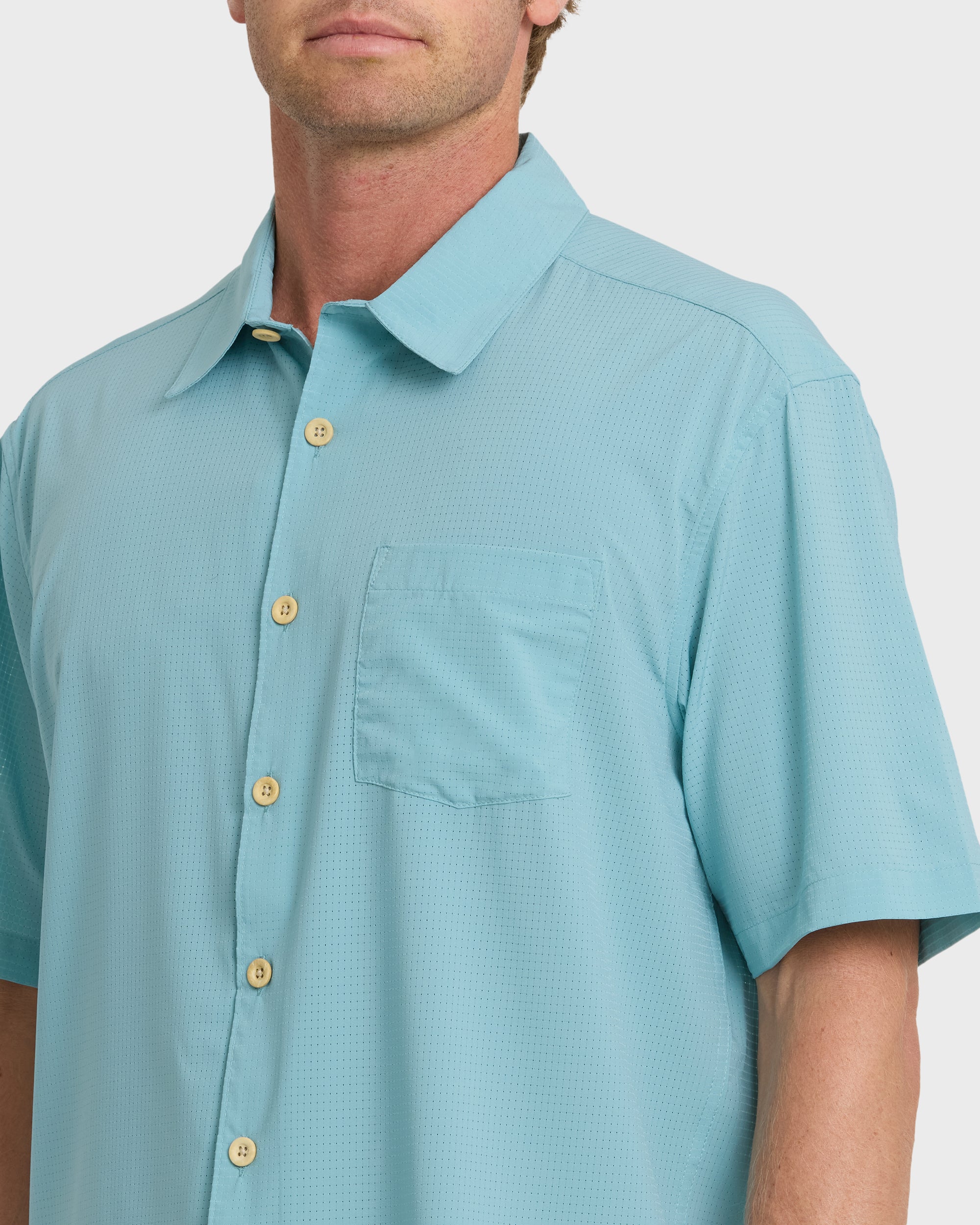Chaser Short Sleeve Woven Shirt - Reef Waters - Image 5
