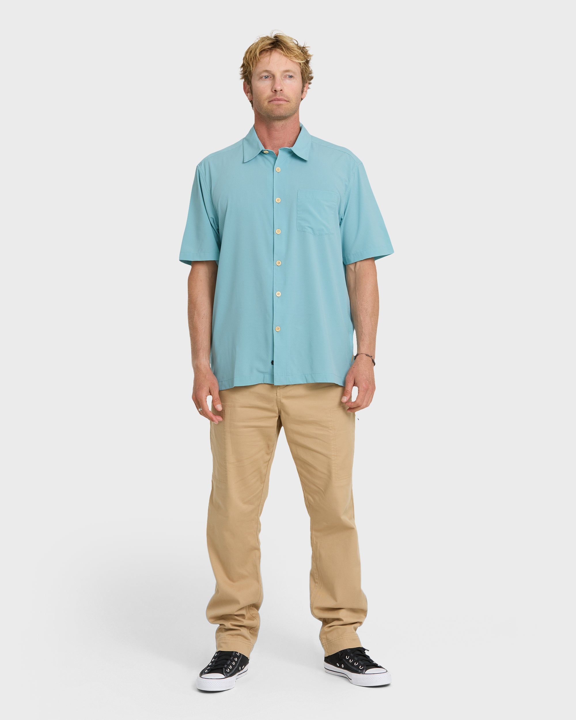 Chaser Short Sleeve Woven Shirt - Reef Waters - Image 3