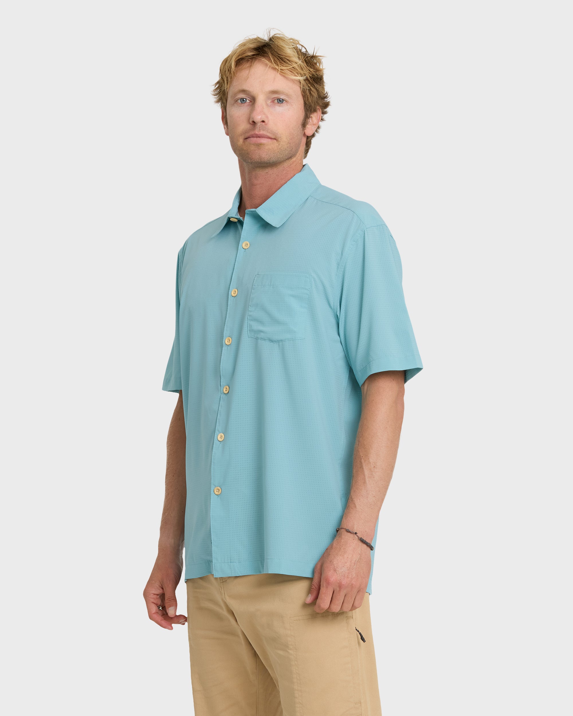 Chaser Short Sleeve Woven Shirt - Reef Waters - Image 4
