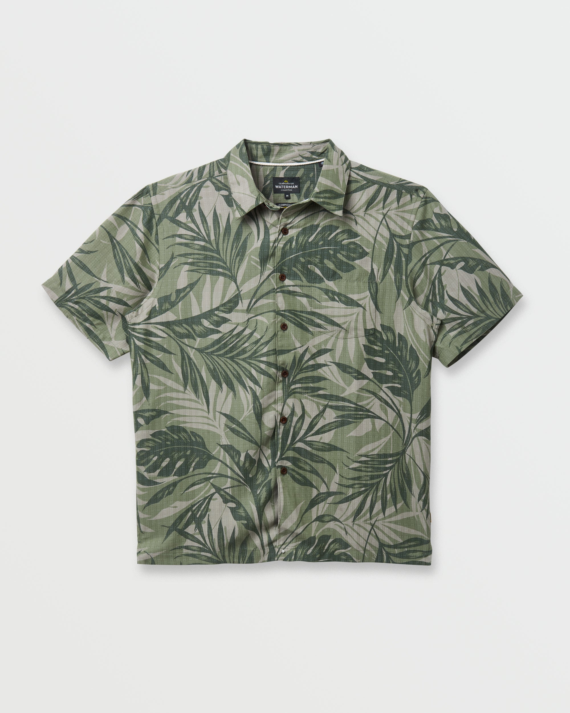 Waterman Botanical Short Sleeve Shirt - Dark Green - Image 5