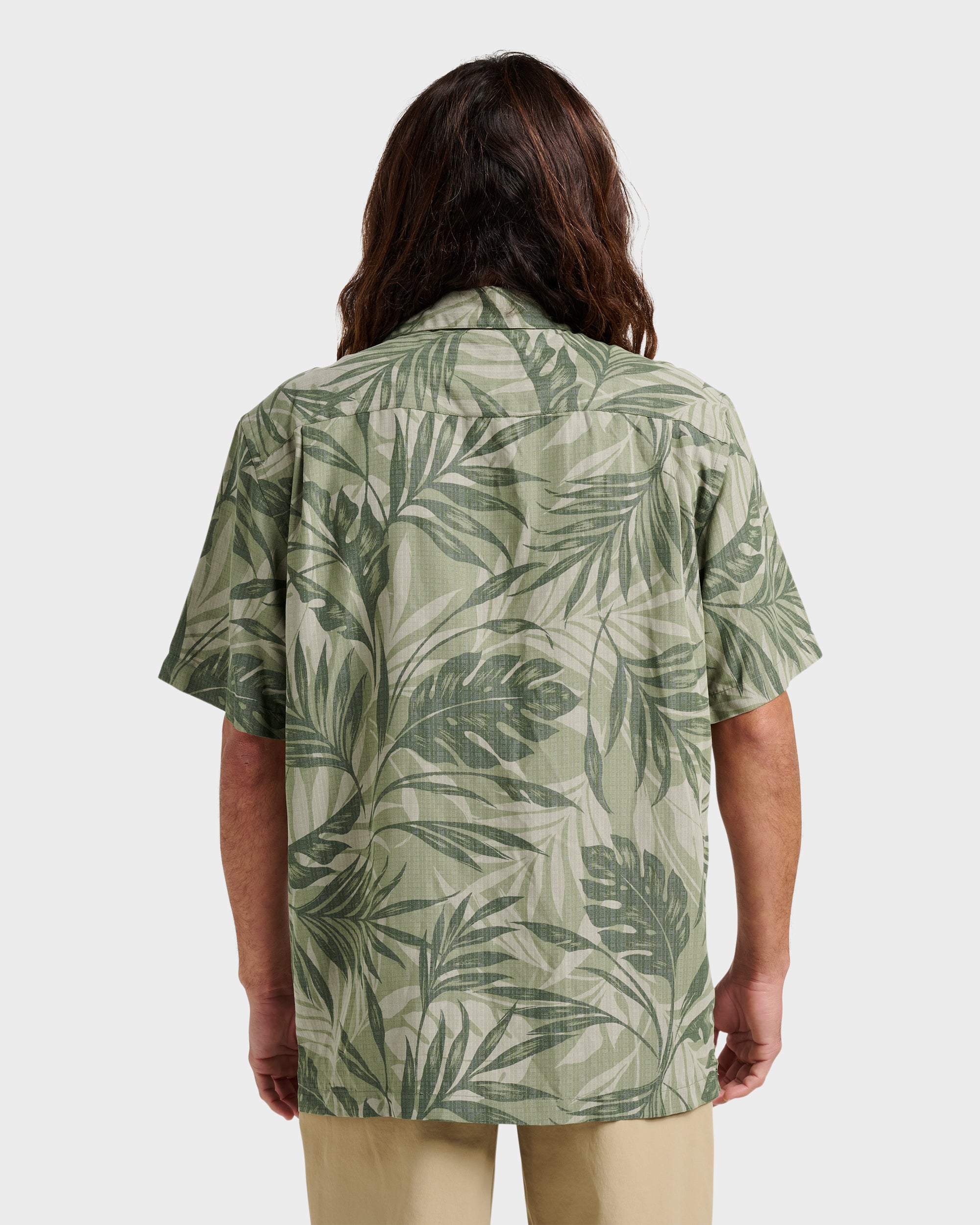 Waterman Botanical Short Sleeve Shirt - Dark Green - Image 2