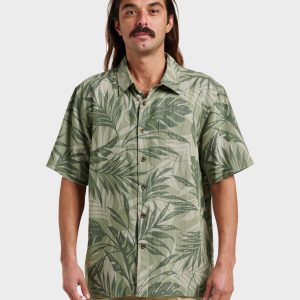 Waterman Botanical Short Sleeve Shirt - Dark Green