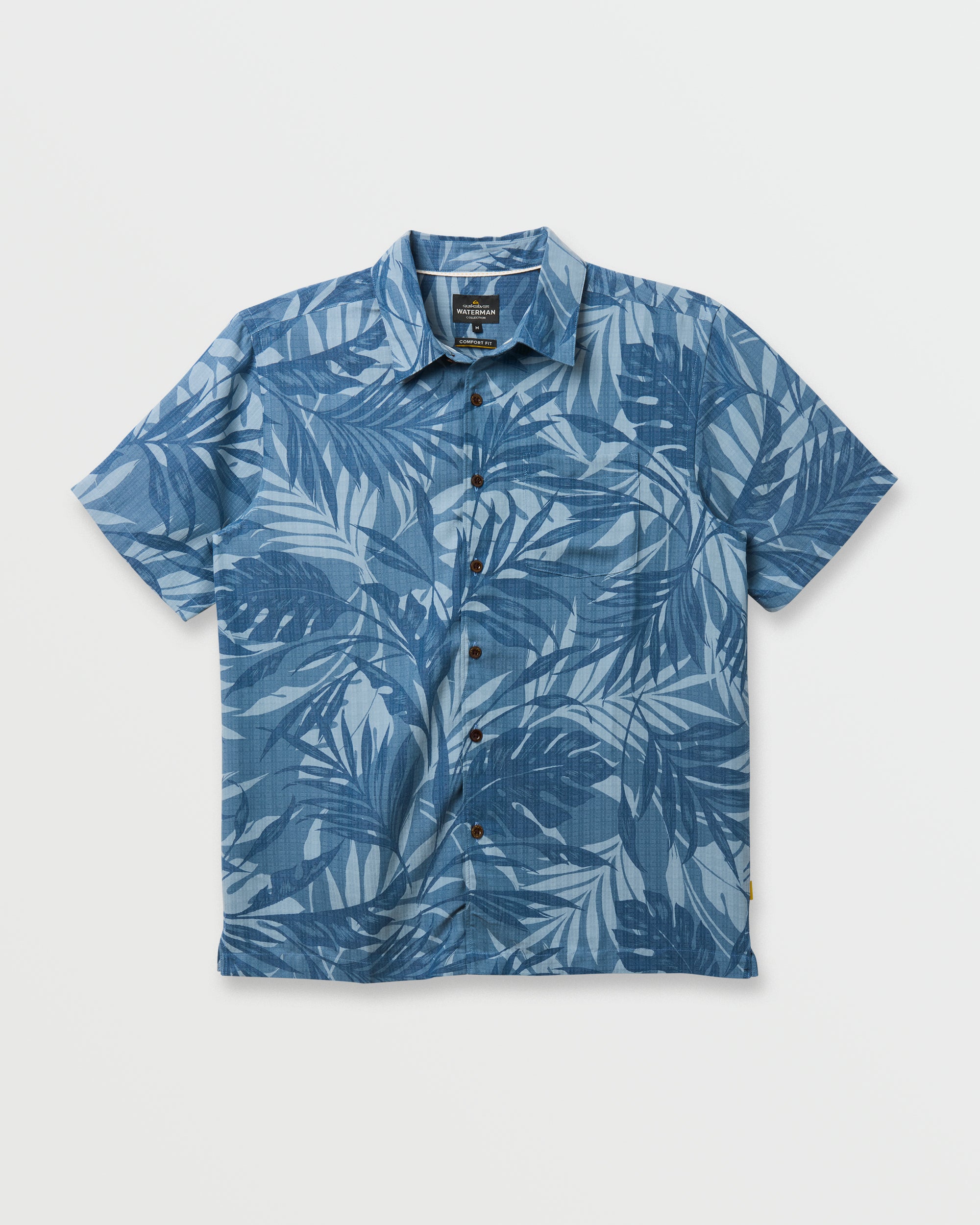 Waterman Botanical Short Sleeve Shirt - Midnight Navy - Image 5