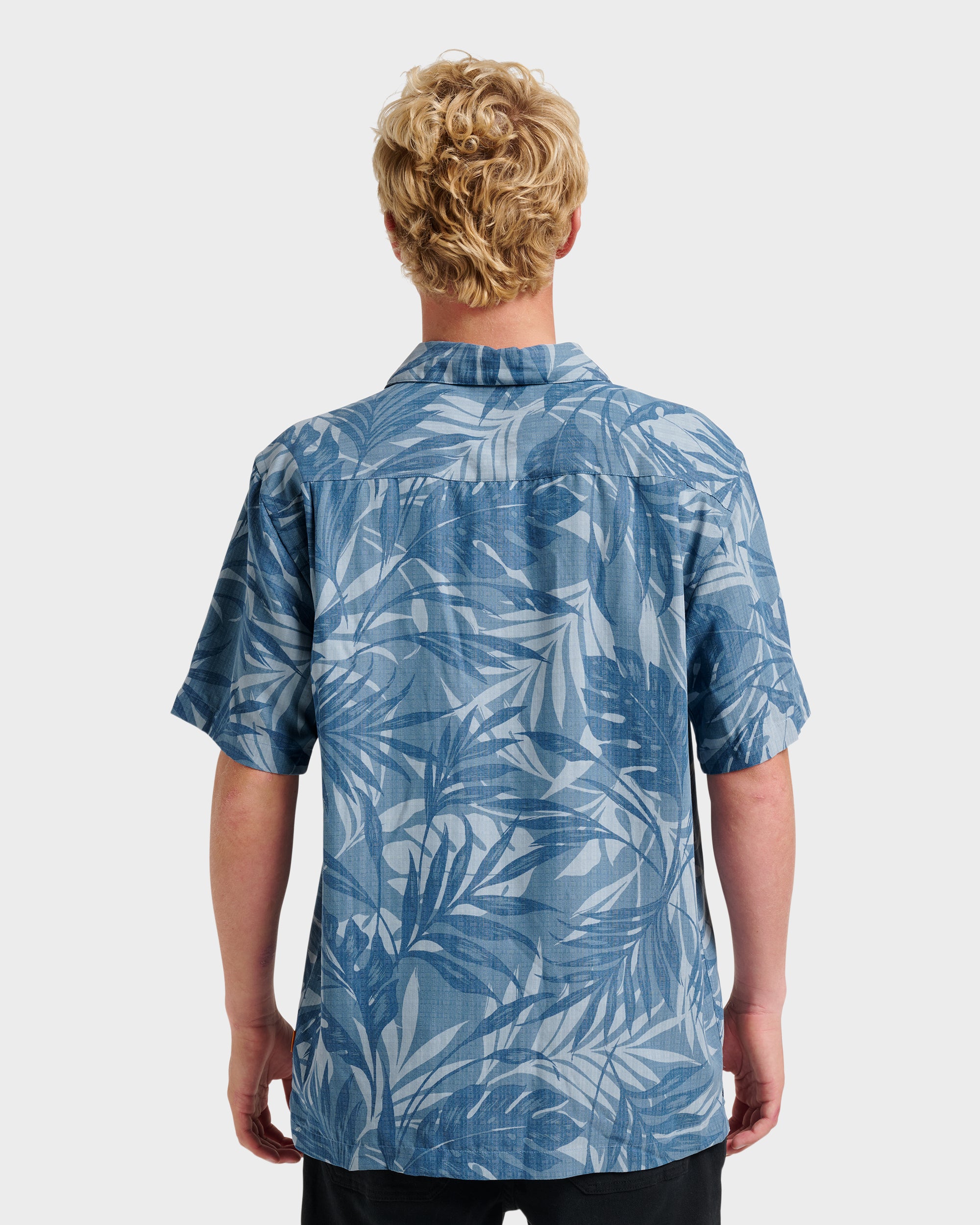 Waterman Botanical Short Sleeve Shirt - Midnight Navy - Image 2
