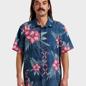Waterman Playita Floral Shirt - Sargasso Sea