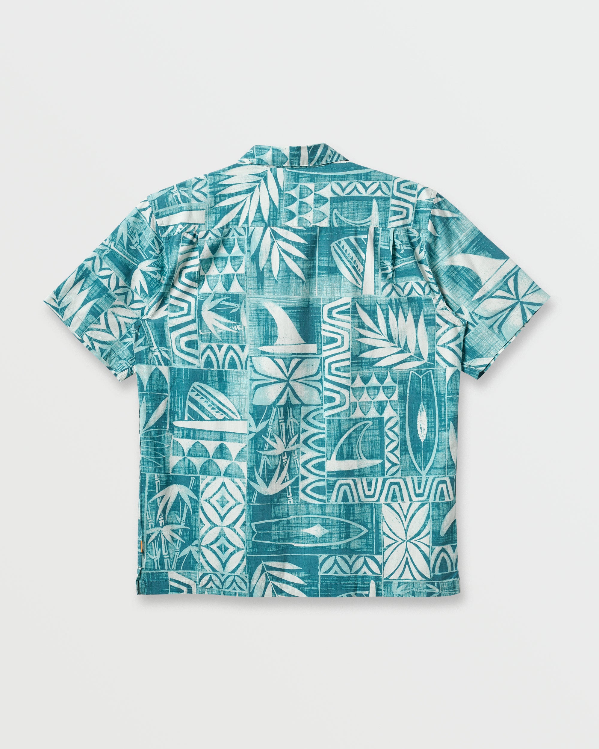 Waterman Talk Story Short Sleeve Shirt - Aqua Sea - Image 6