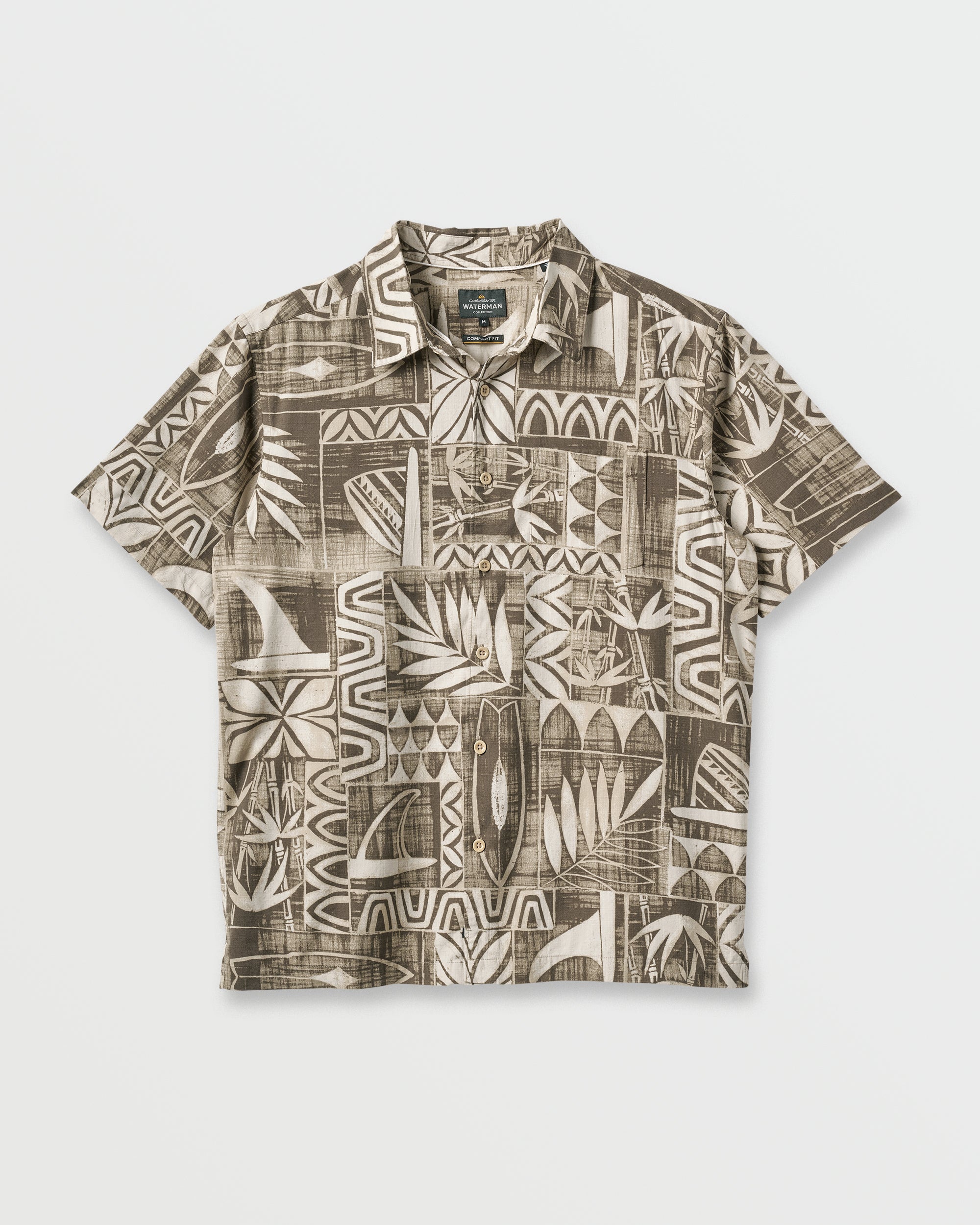 Waterman Talk Story Short Sleeve Shirt - Moonbeam - Image 5