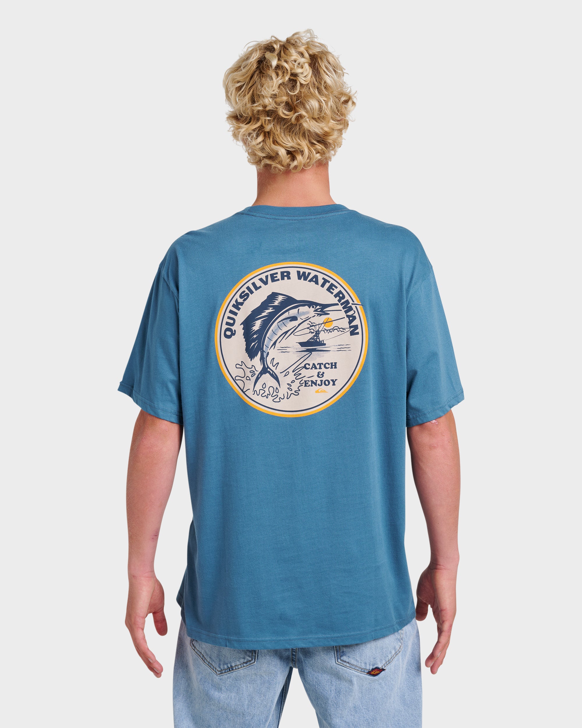 Waterman Catch & Release Classic T-shirt - Real Teal - Image 2