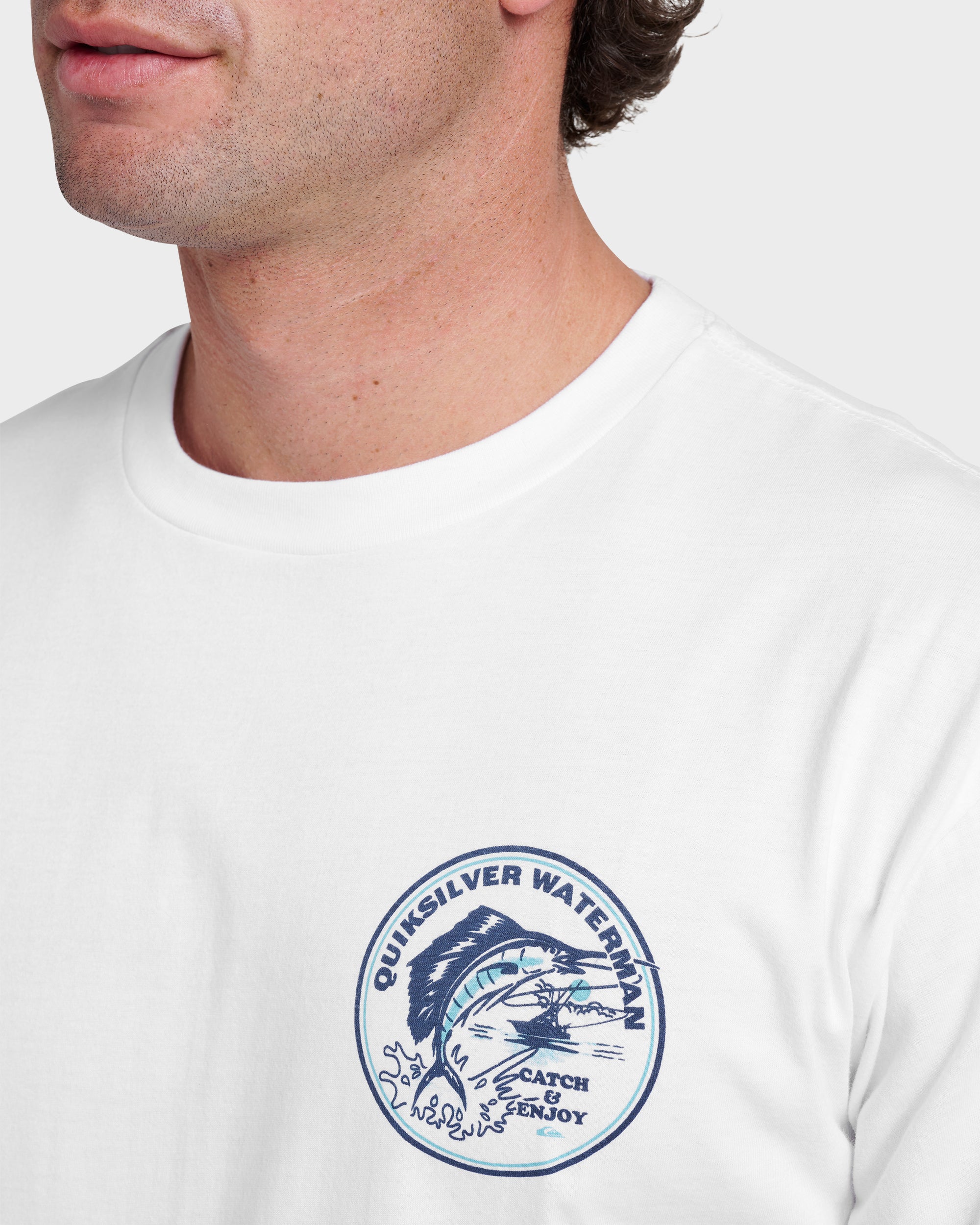 Waterman Catch & Release Classic T-shirt - White - Image 4