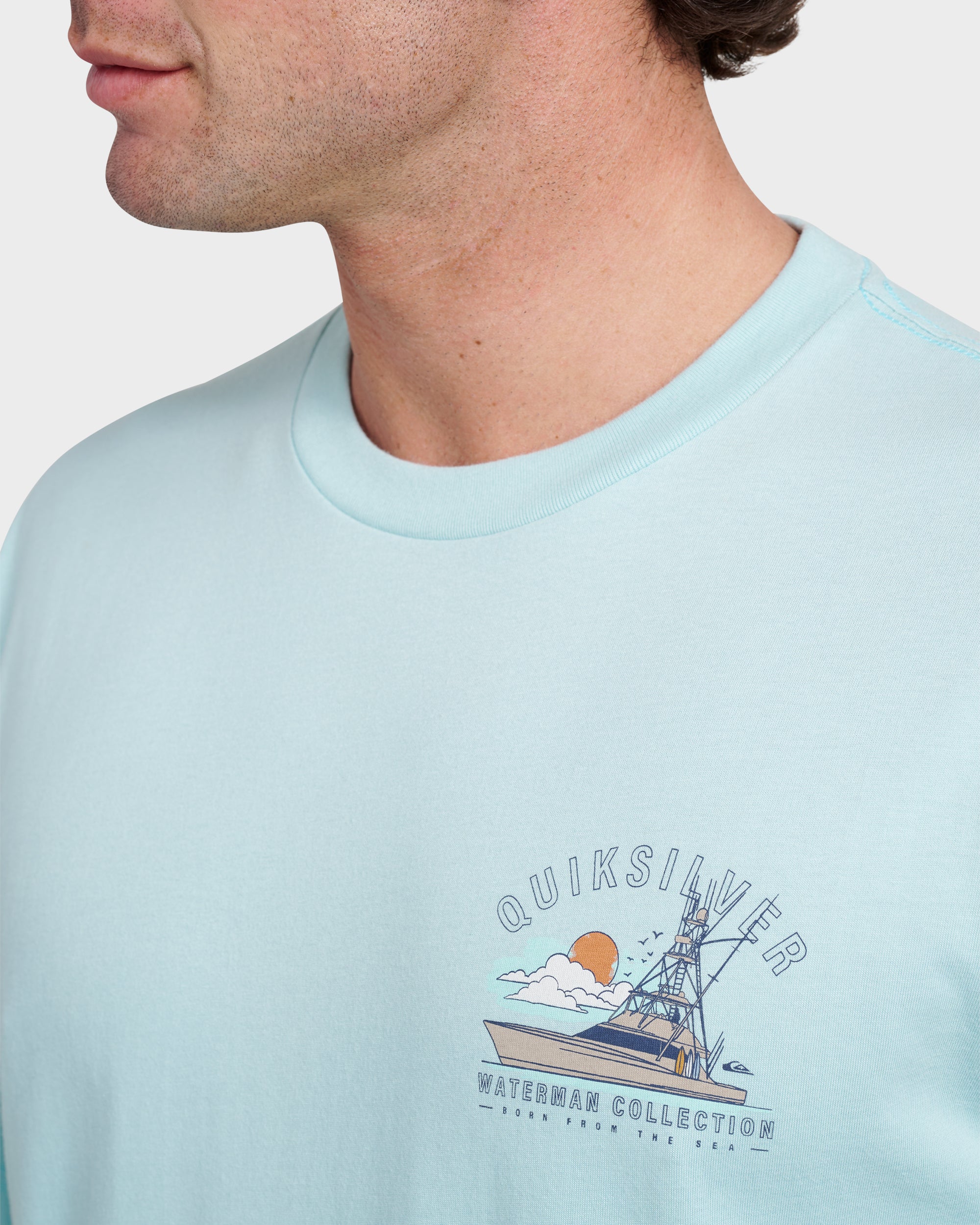 Waterman The Rig Classic T-shirt - Sterling Blue - Image 4