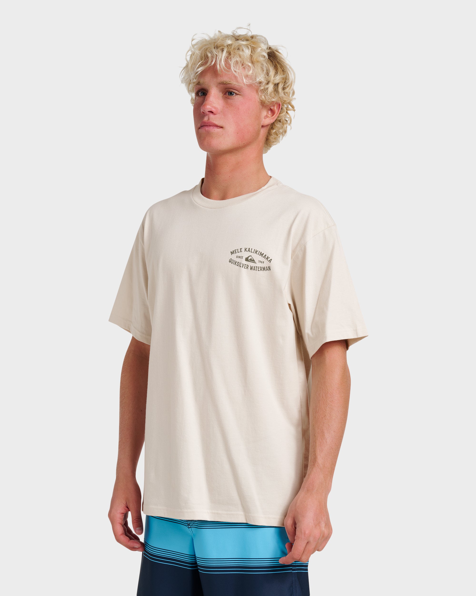 Waterman Tiki Holiday Classic T-shirt - Moonbeam - Image 3