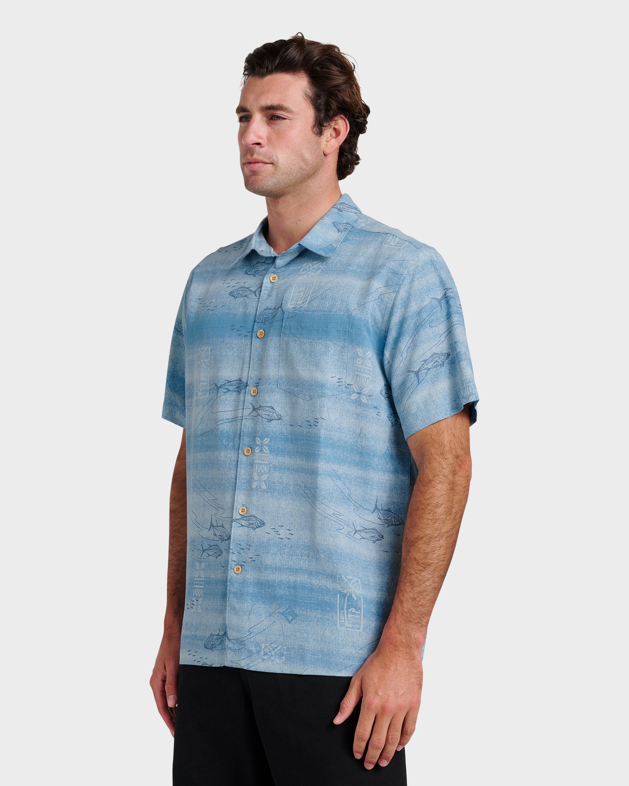 Waterman Go Fish Shirt - Sterling Blue - Image 3