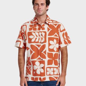 Waterman Tiki Island Shirt - Hot Sauce