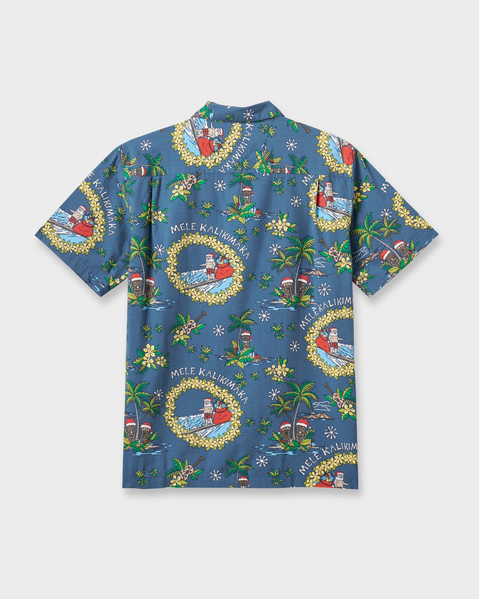 Waterman Surfing Santa Shirt - Real Teal - Image 6