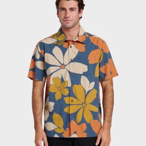 Waterman Flower Power Shirt - Sargasso Sea