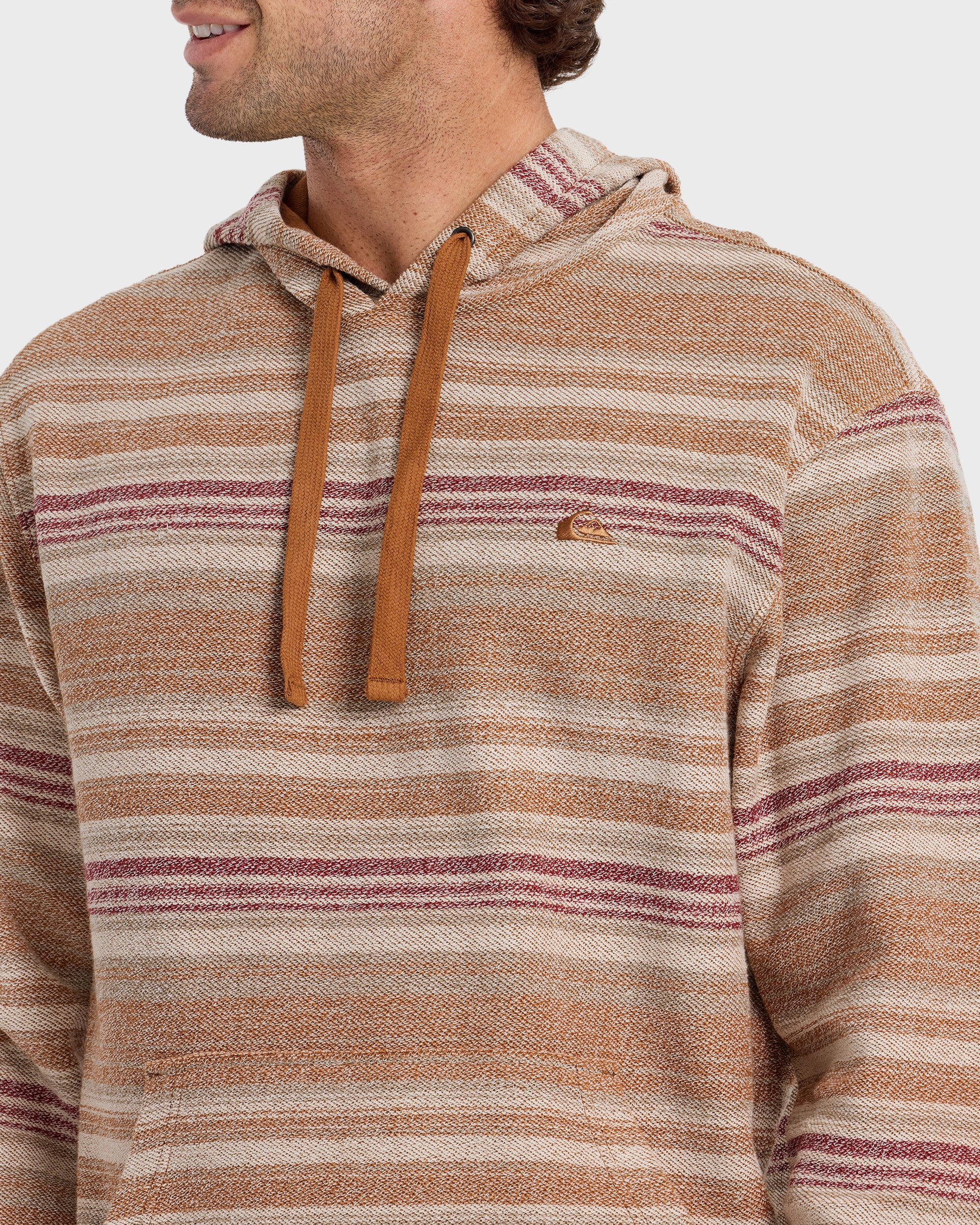 Great Otway Yarn-Dyed Stripe Pullover Hoodie - Bone White - Image 5