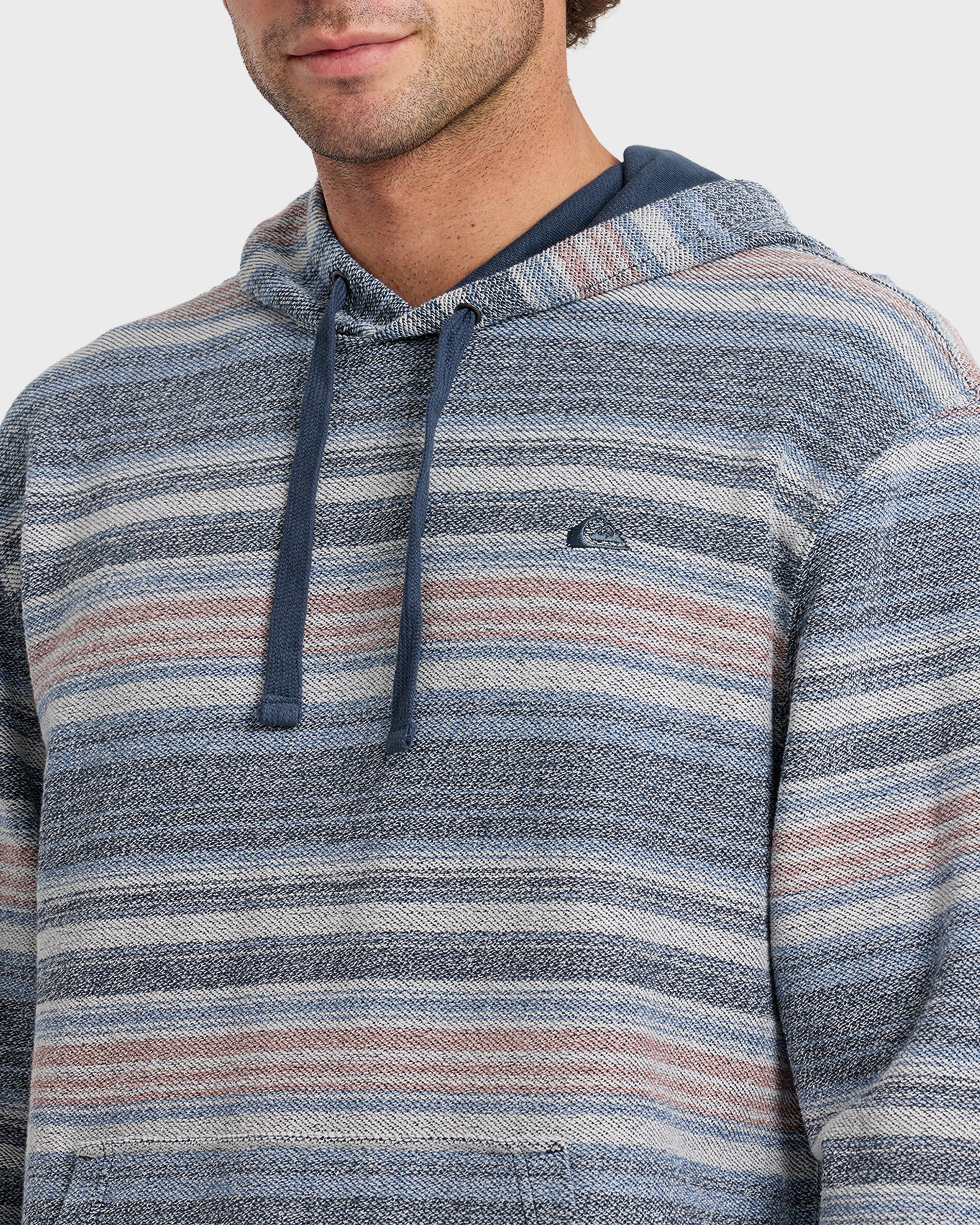 Great Otway Yarn-Dyed Stripe Pullover Hoodie - Dark Denim - Image 5