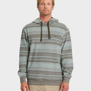 Great Otway Yarn-Dyed Stripe Pullover Hoodie - Grape Leaf