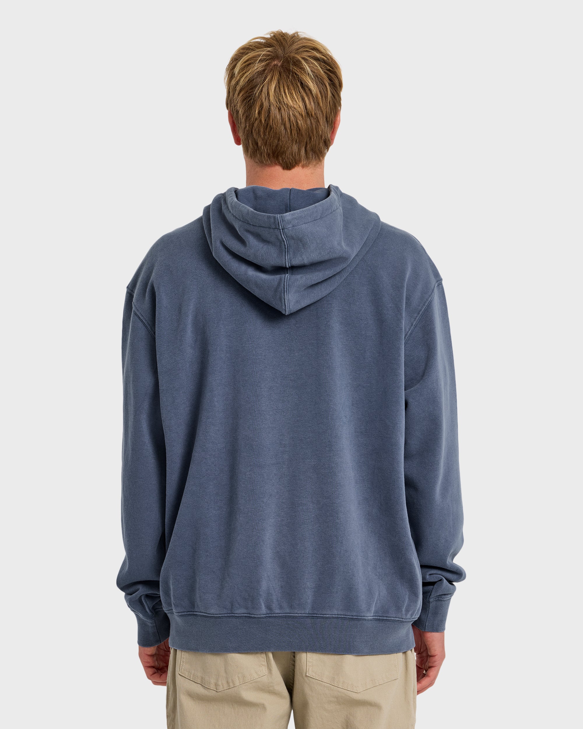 Saltwater Mineral Wash Pullover Hoodie - Dark Denim - Image 2