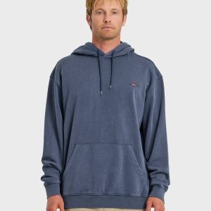 Saltwater Mineral Wash Pullover Hoodie - Dark Denim