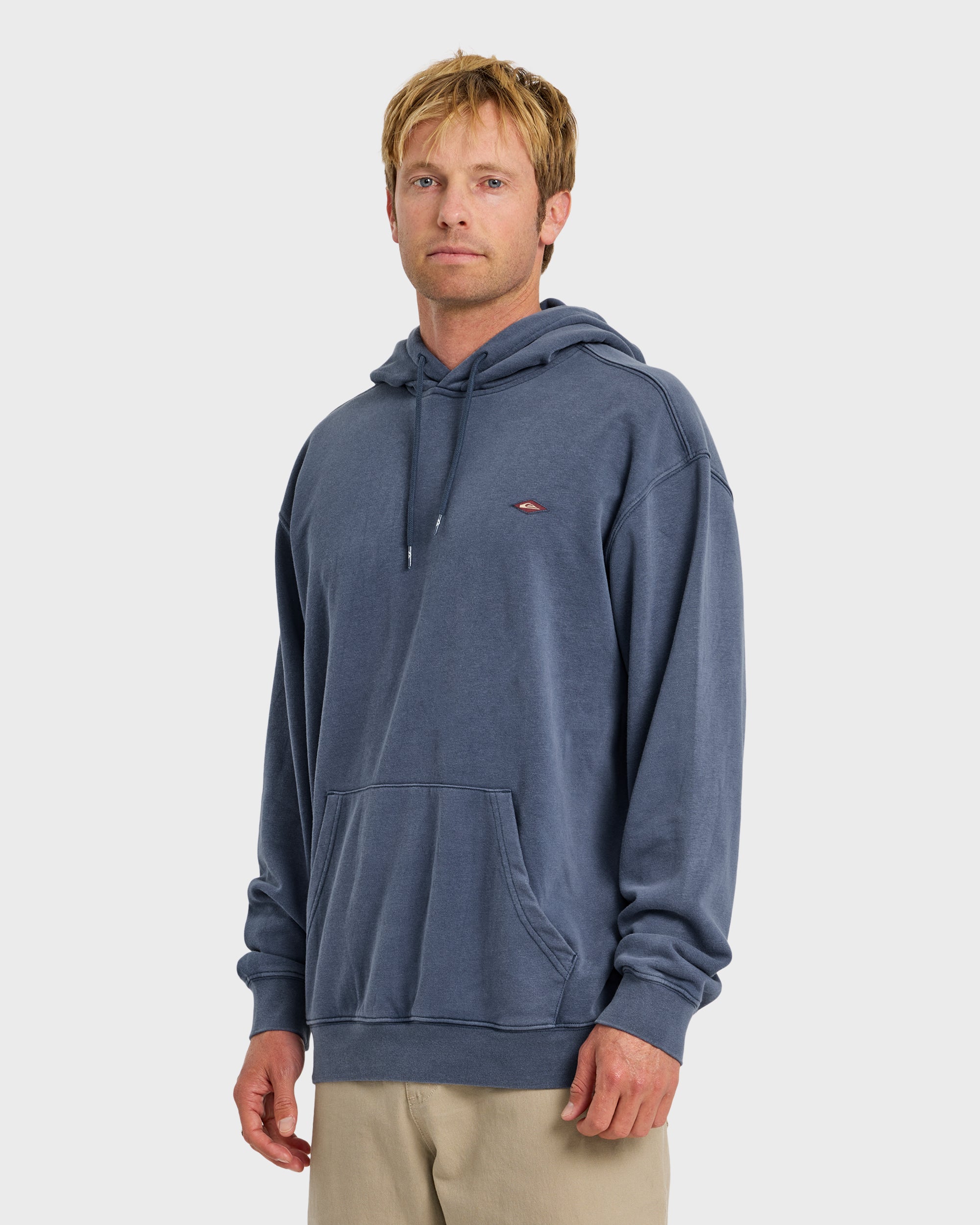 Saltwater Mineral Wash Pullover Hoodie - Dark Denim - Image 4