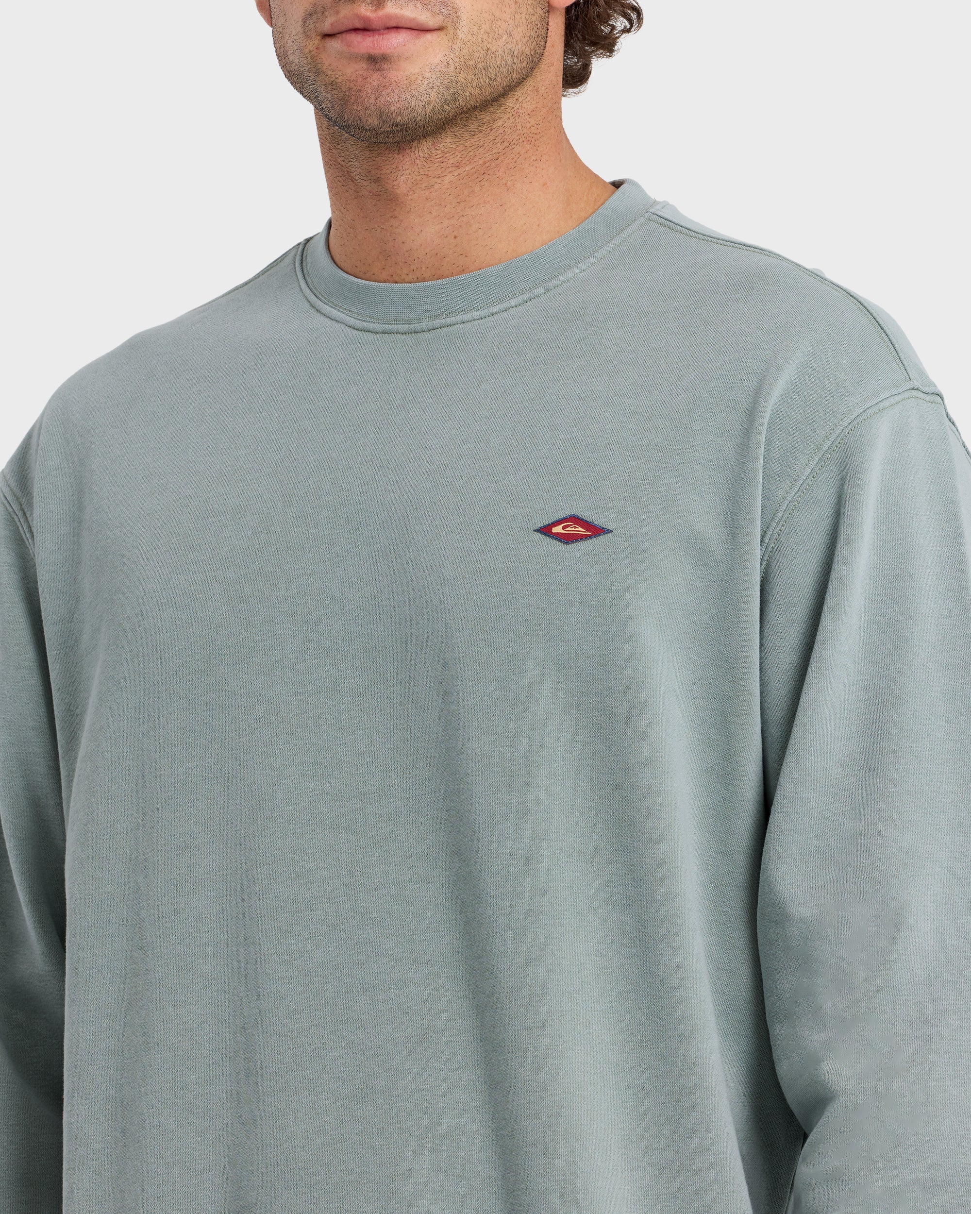 Saltwater Mineral Wash Crewneck Sweatshirt - Lily Pad - Image 5