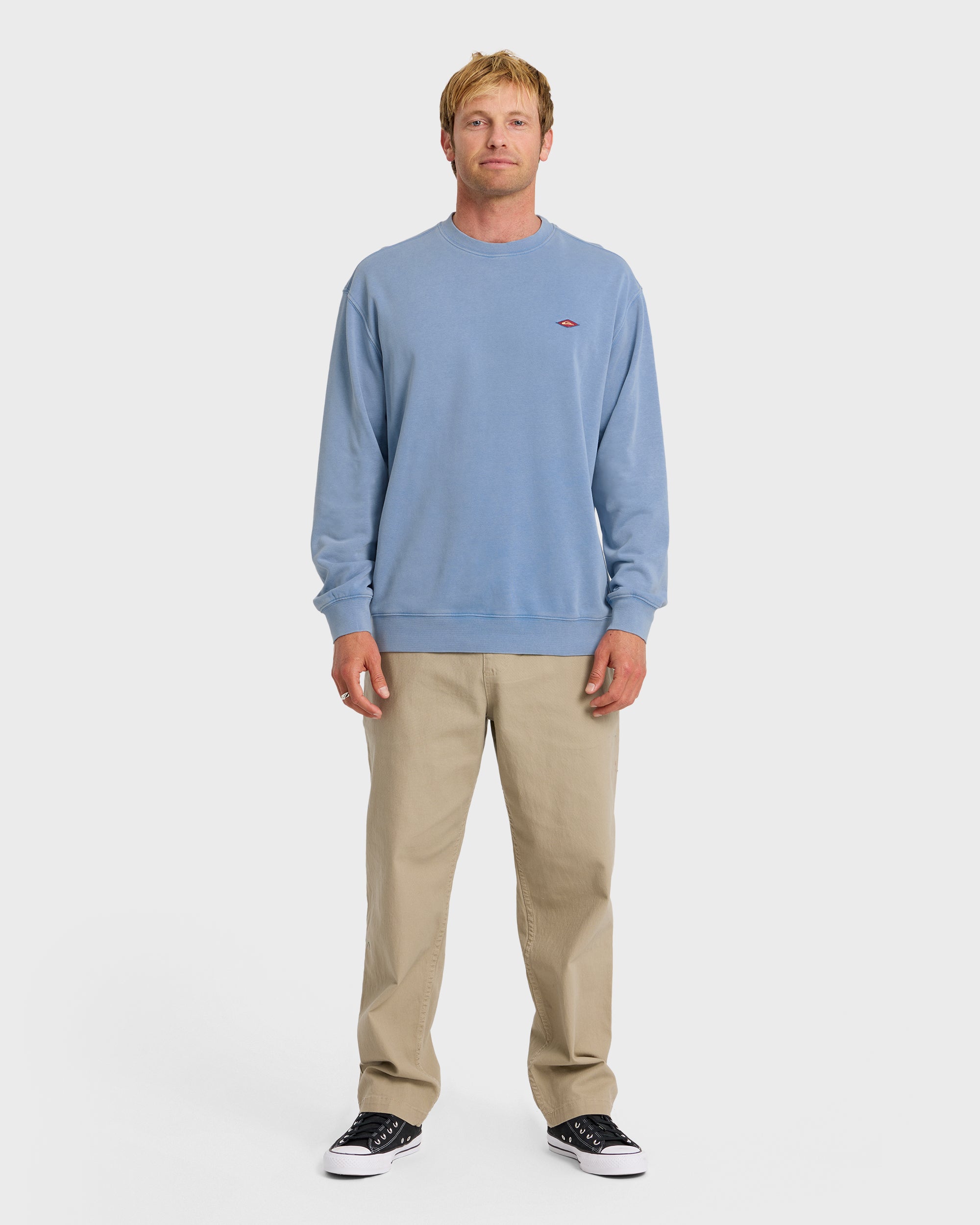 Saltwater Mineral Wash Crewneck Sweatshirt - Riviera - Image 3