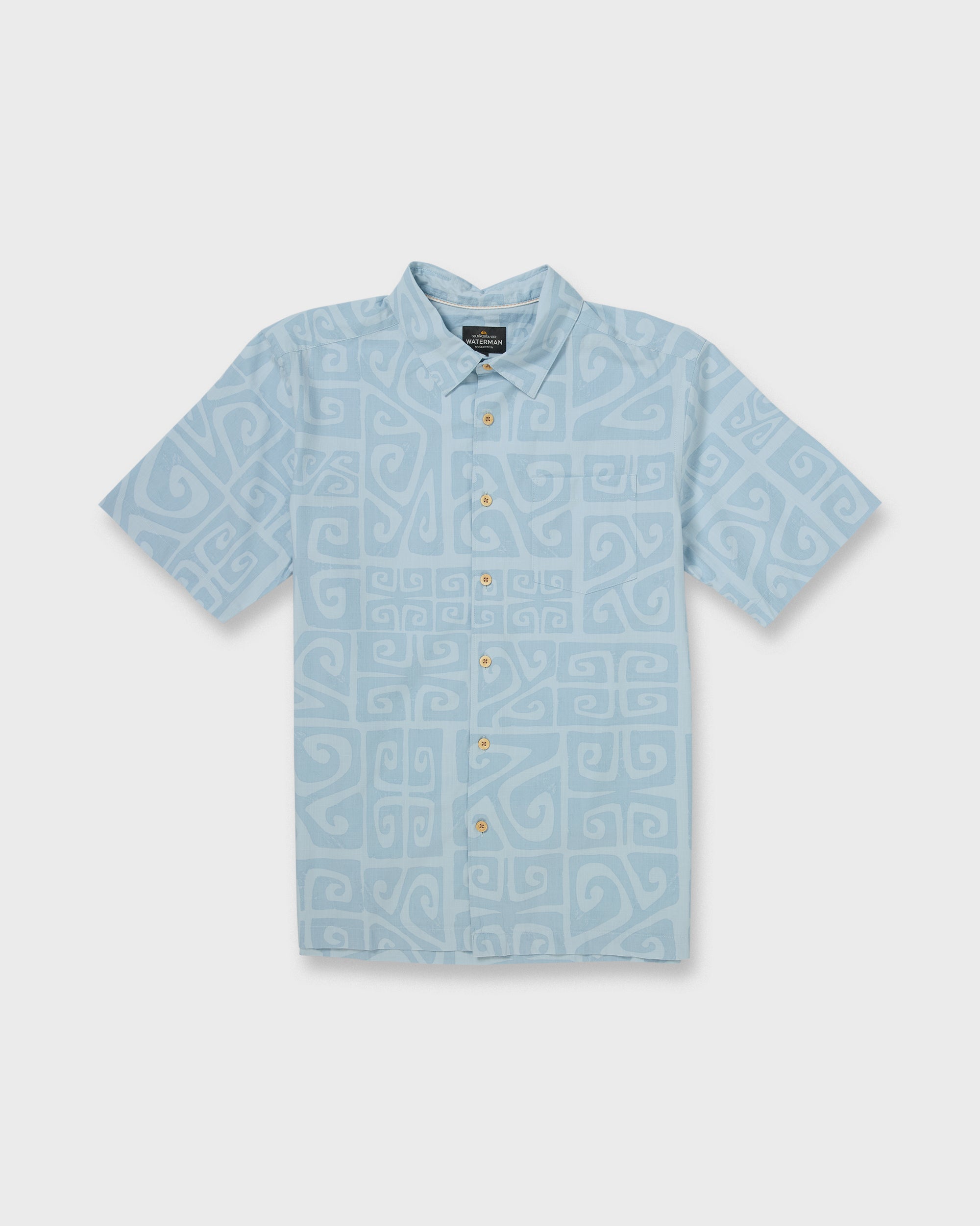 Waterman Tiki Beach Short Sleeve Shirt - Skyway - Image 6