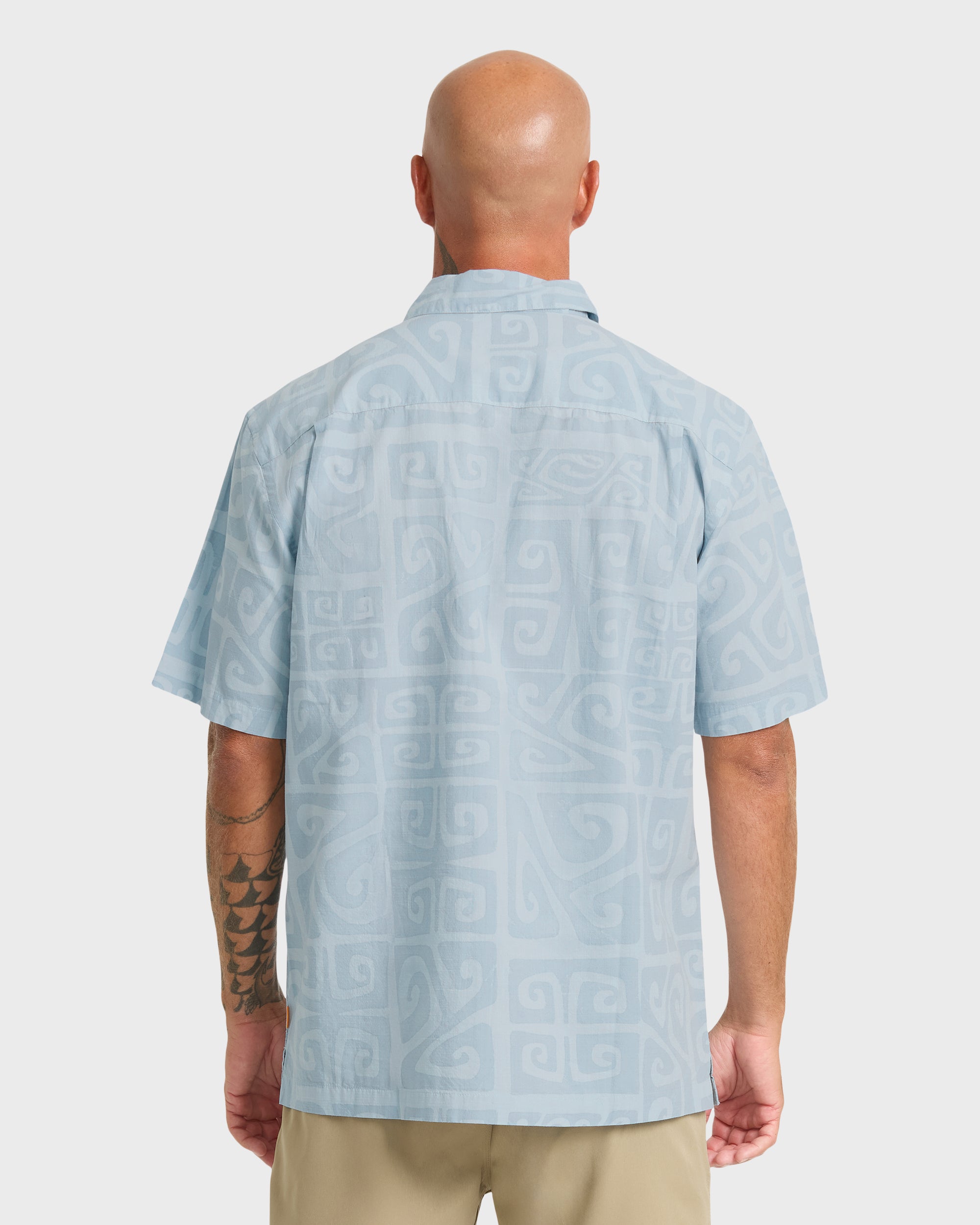Waterman Tiki Beach Short Sleeve Shirt - Skyway - Image 2