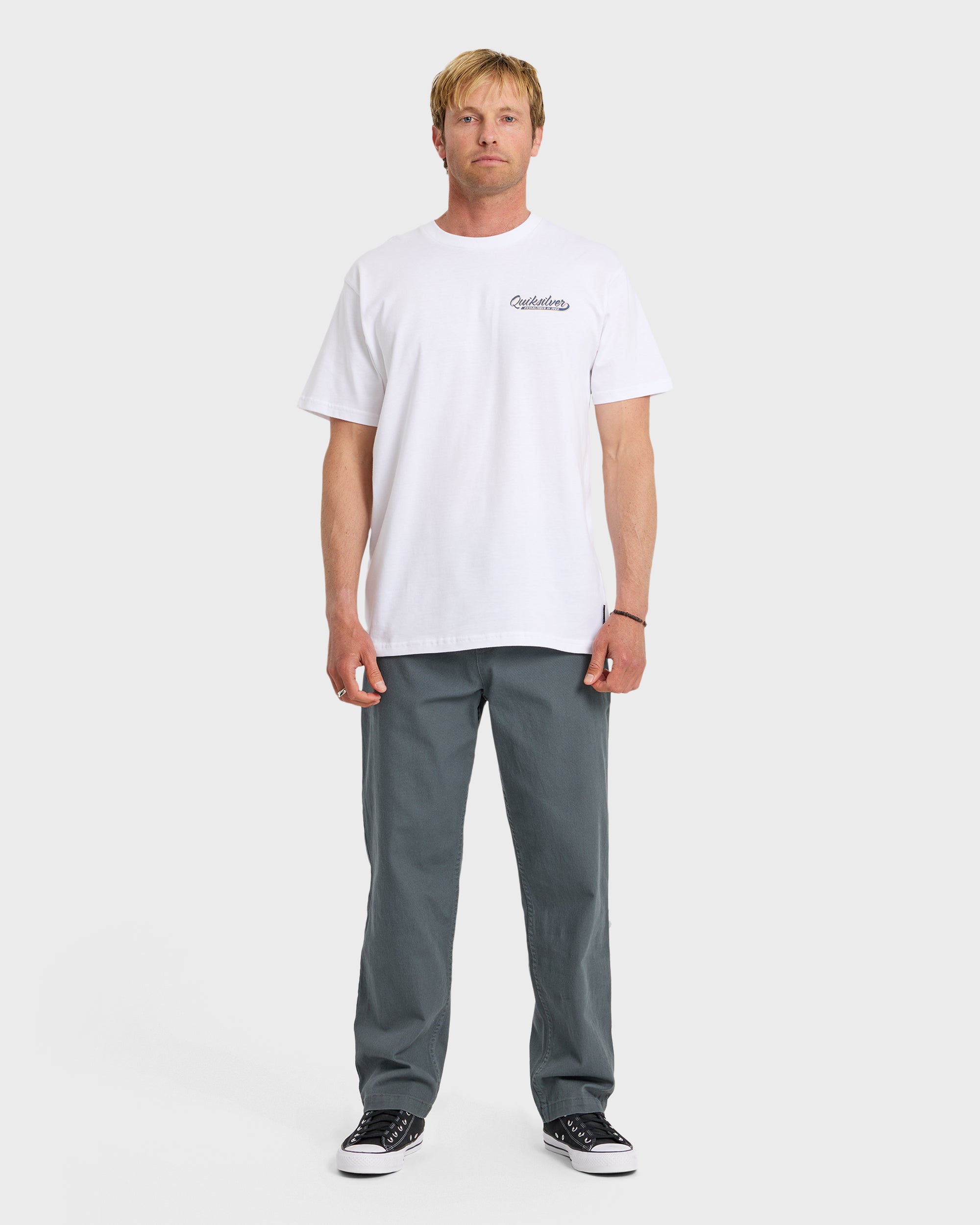 Thick To Thin Graphic Short Sleeve T-Shirt - White - Image 3