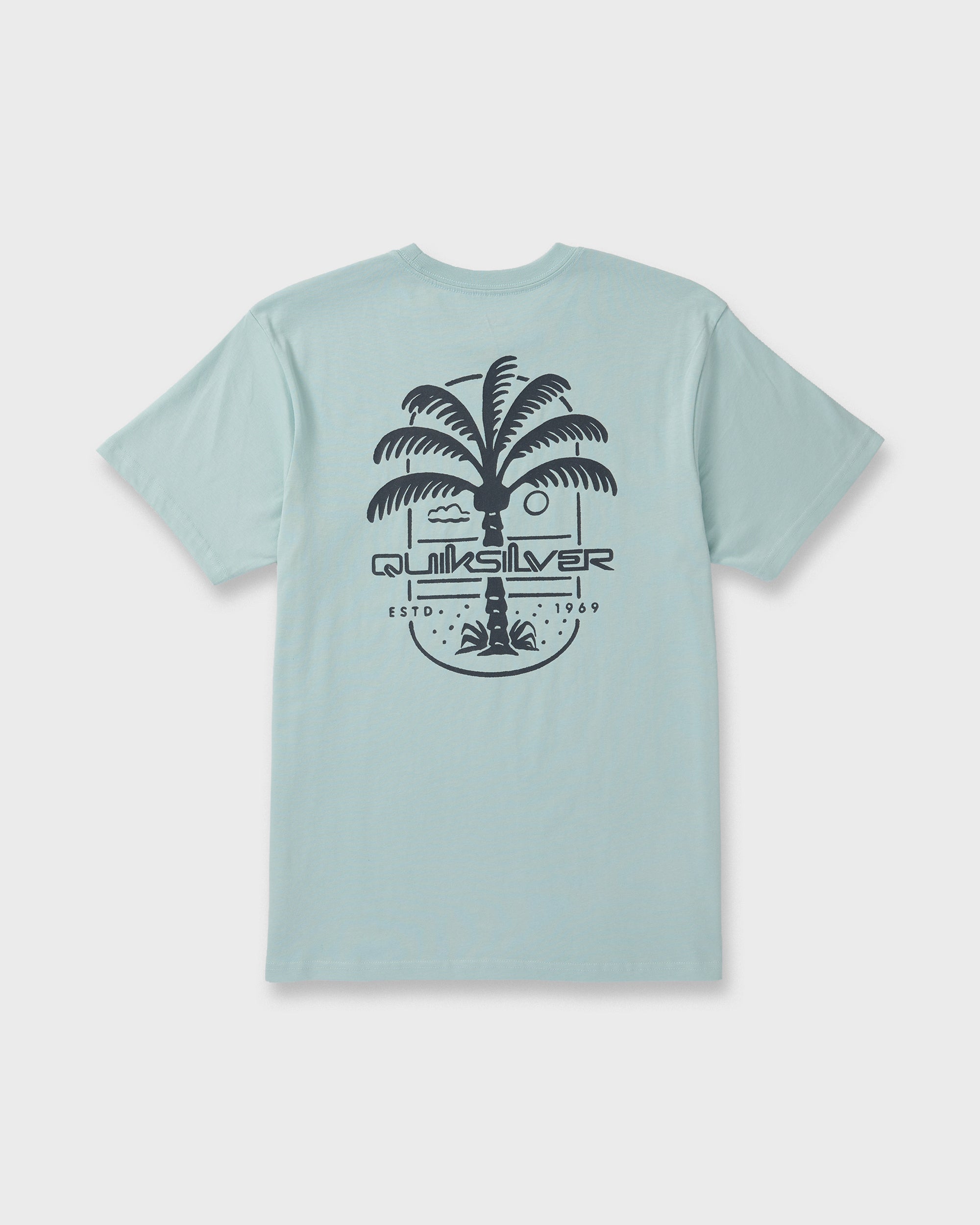Uno Palm Short Sleeve T-Shirt - Blue Haze - Image 7