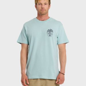 Uno Palm Short Sleeve T-Shirt - Blue Haze