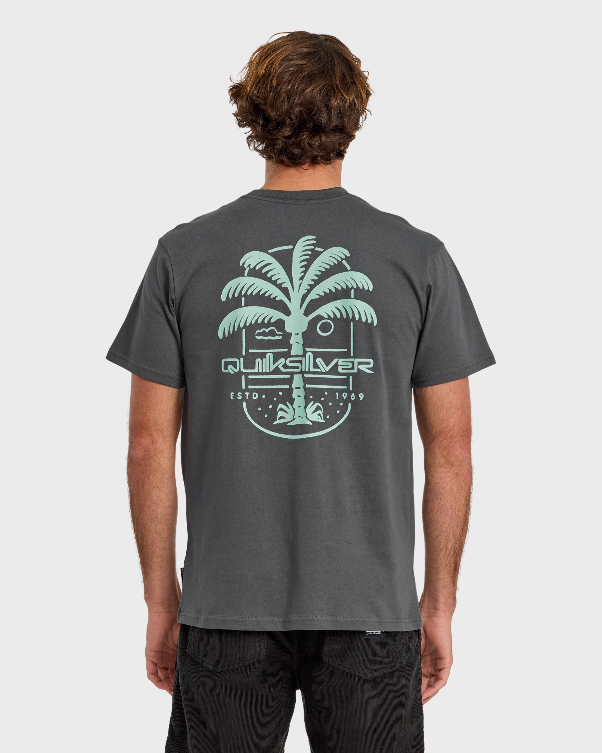 Uno Palm Short Sleeve T-Shirt - Iron Gate - Image 2