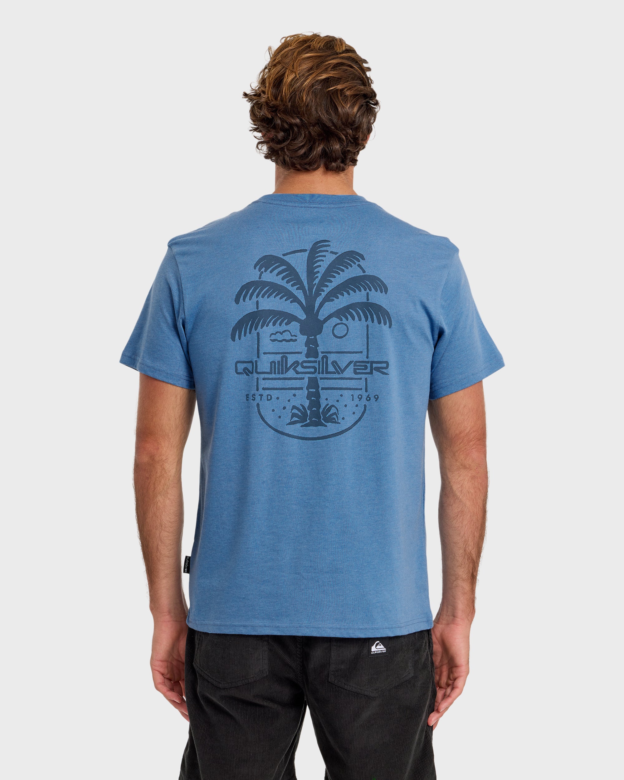Uno Palm Short Sleeve T-Shirt - Riviera Heather - Image 2