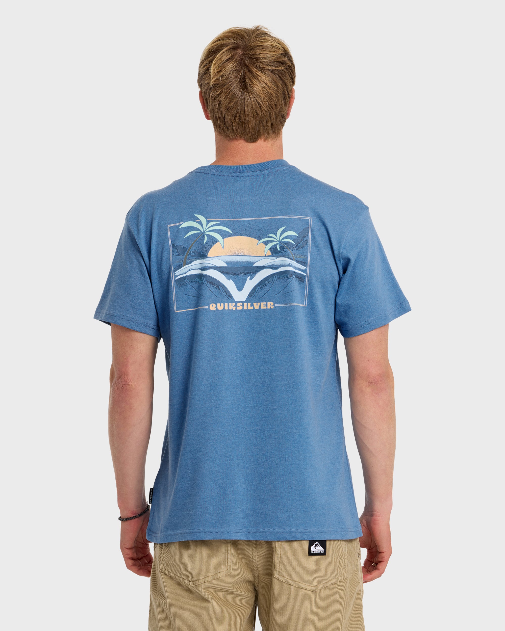 Wave Primitive Classic Short Sleeve T-Shirt - Riviera Heather - Image 2
