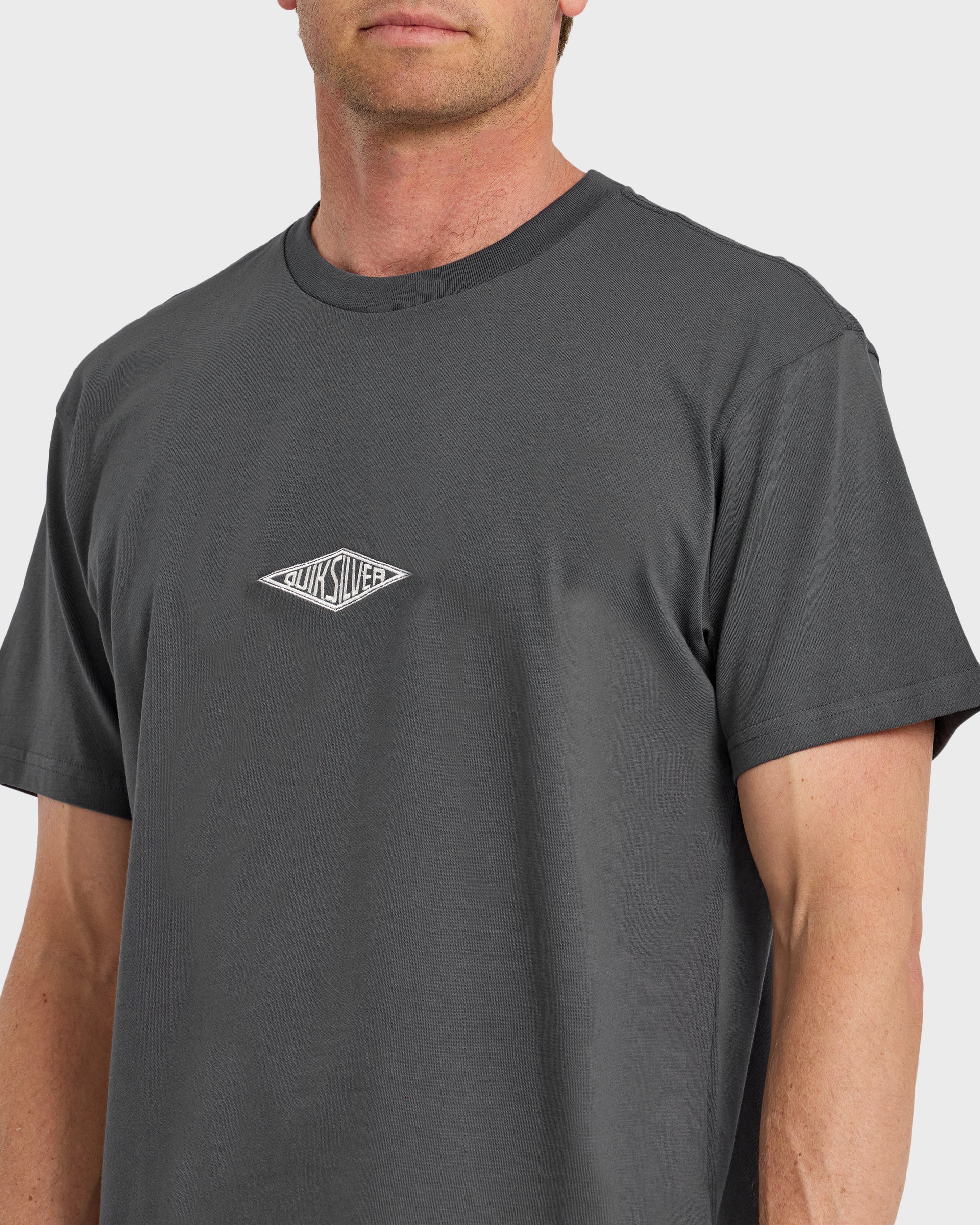 Work Ship Embroidered Short Sleeve T-Shirt - Iron Gate - Image 5