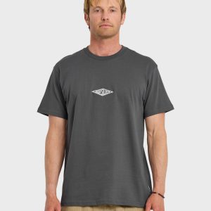 Work Ship Embroidered Short Sleeve T-Shirt - Iron Gate