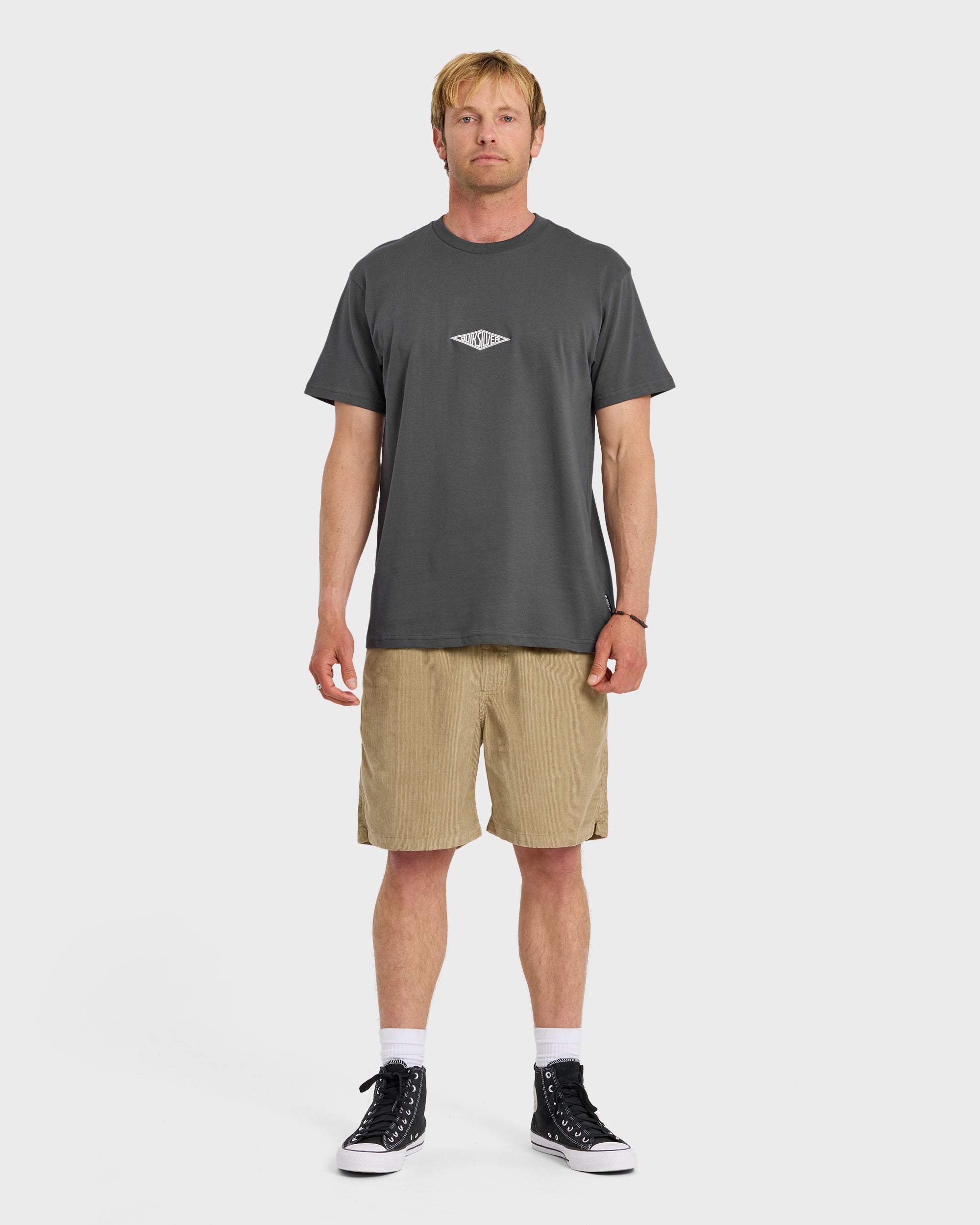 Work Ship Embroidered Short Sleeve T-Shirt - Iron Gate - Image 3