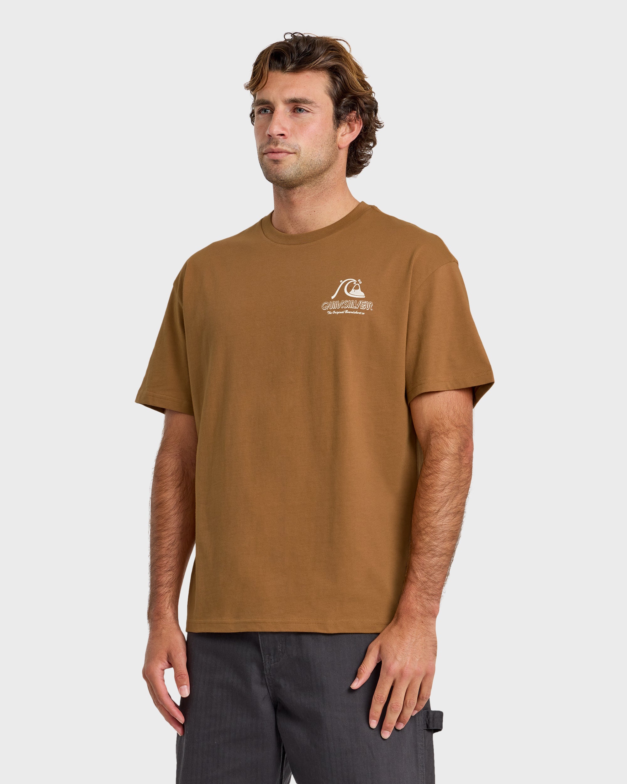 Vintage Bubble Originals Oversized Short Sleeve Graphic T-Shirt - Tobacco - Image 3