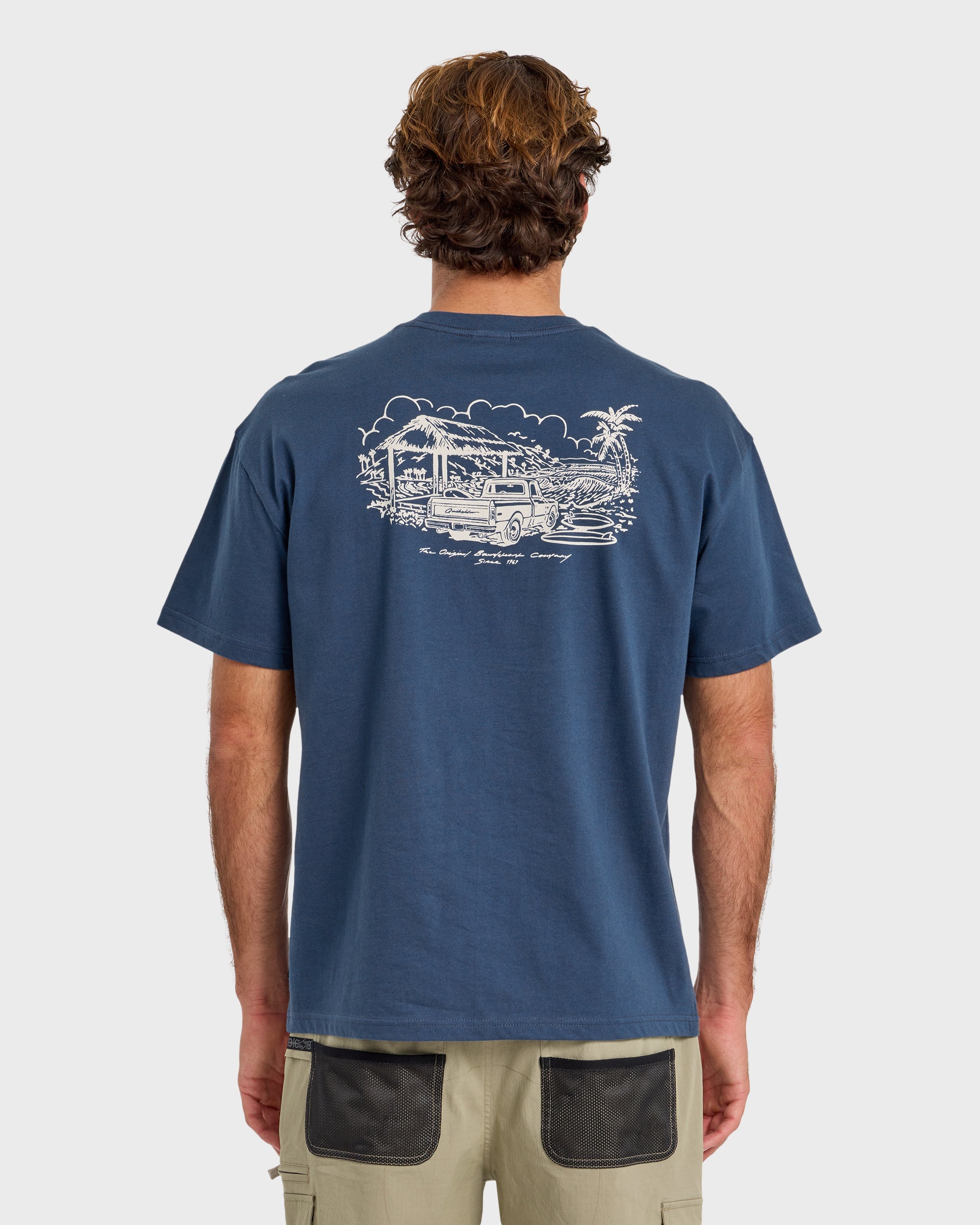 Get Out There Originals Oversized Short Sleeve T-Shirt - Dark Denim - Image 2