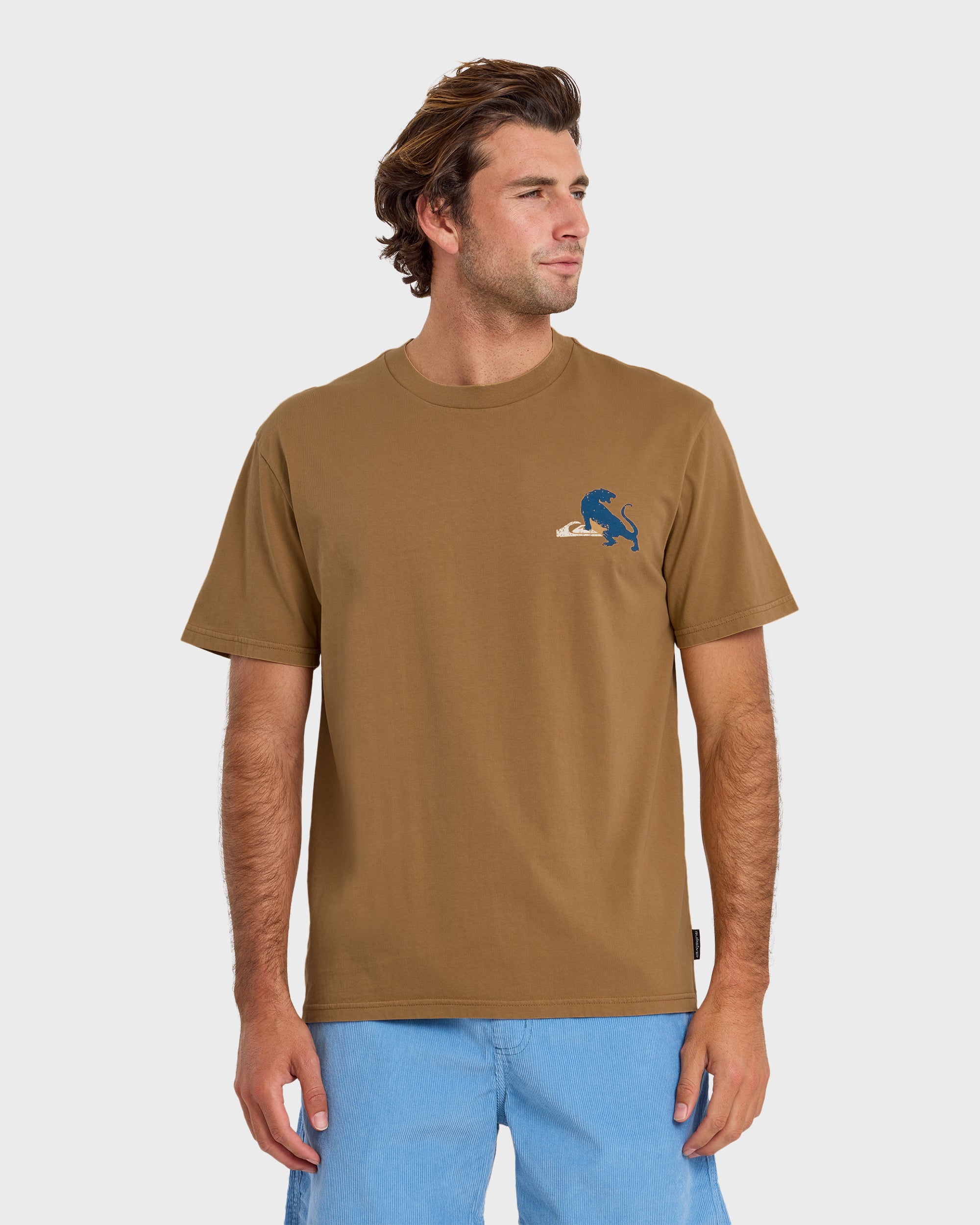 Jungle Bite Pigment-Dyed Short Sleeve T-Shirt - Tobacco