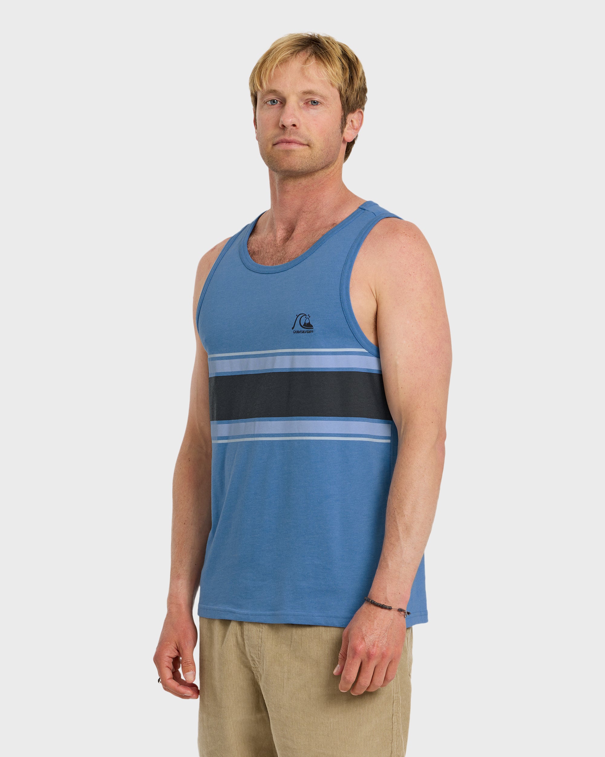 Floater Stripe Tank - Riviera Heather - Image 4