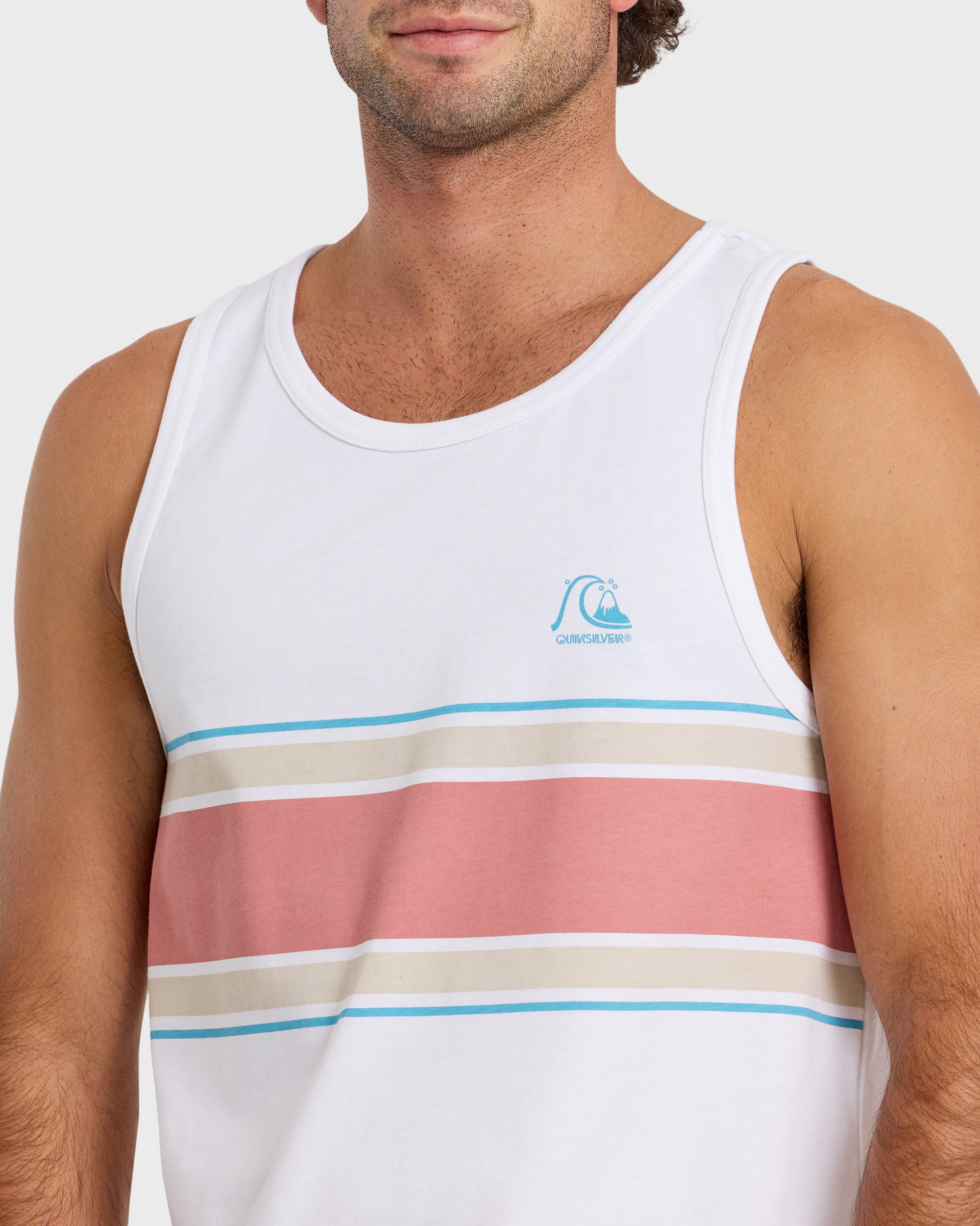 Floater Stripe Tank - White - Image 5