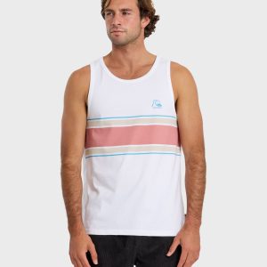 Floater Stripe Tank - White