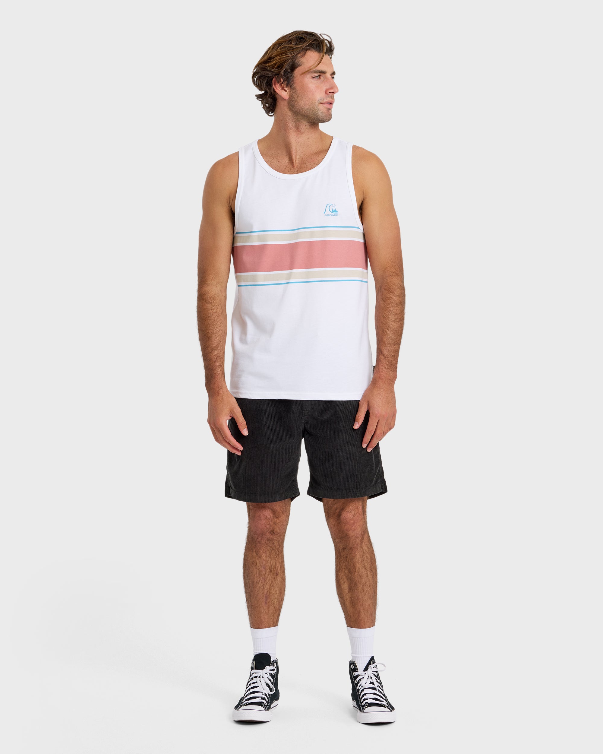 Floater Stripe Tank - White - Image 3